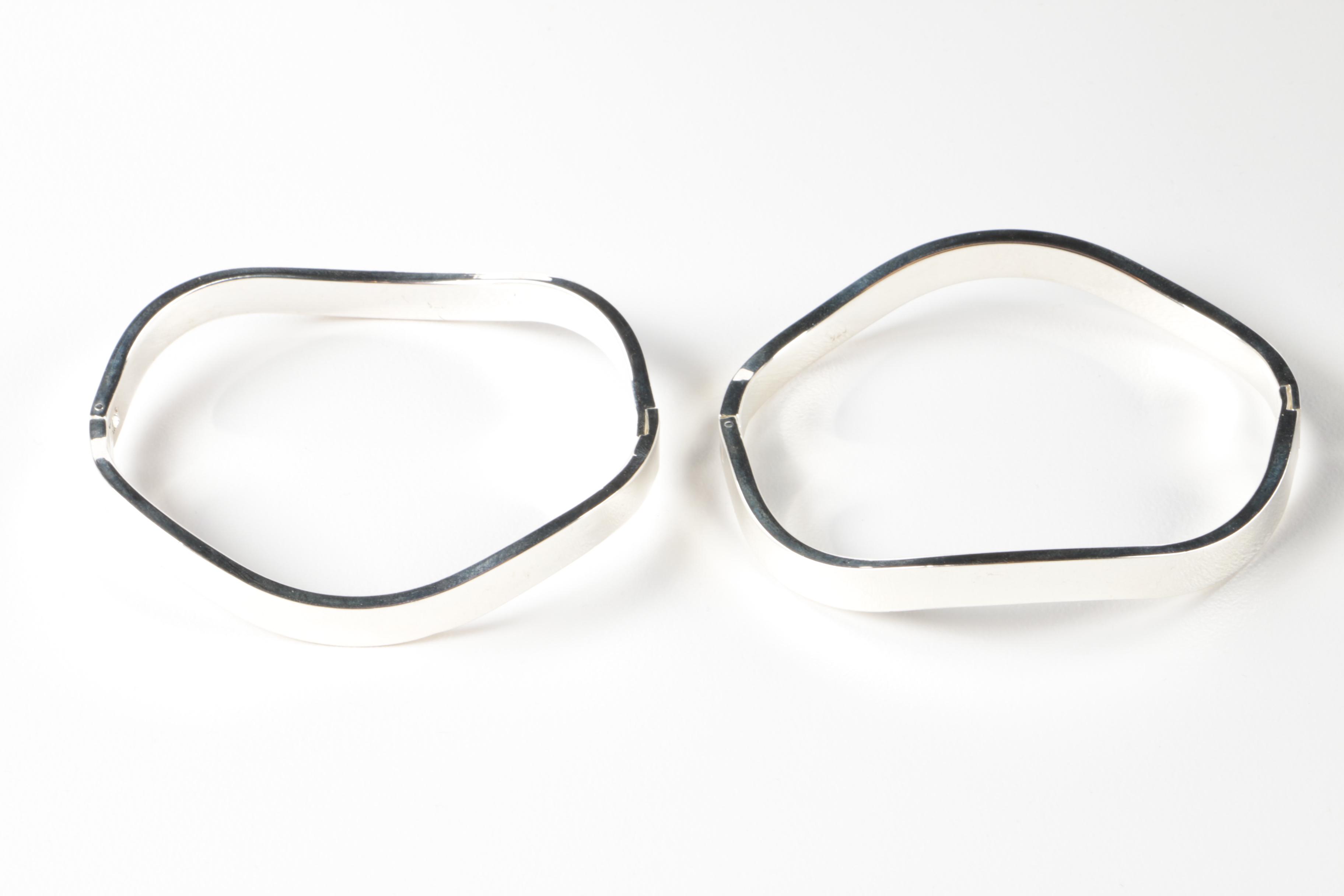 Sterling Silver Bracelets and Applique Dome Ring