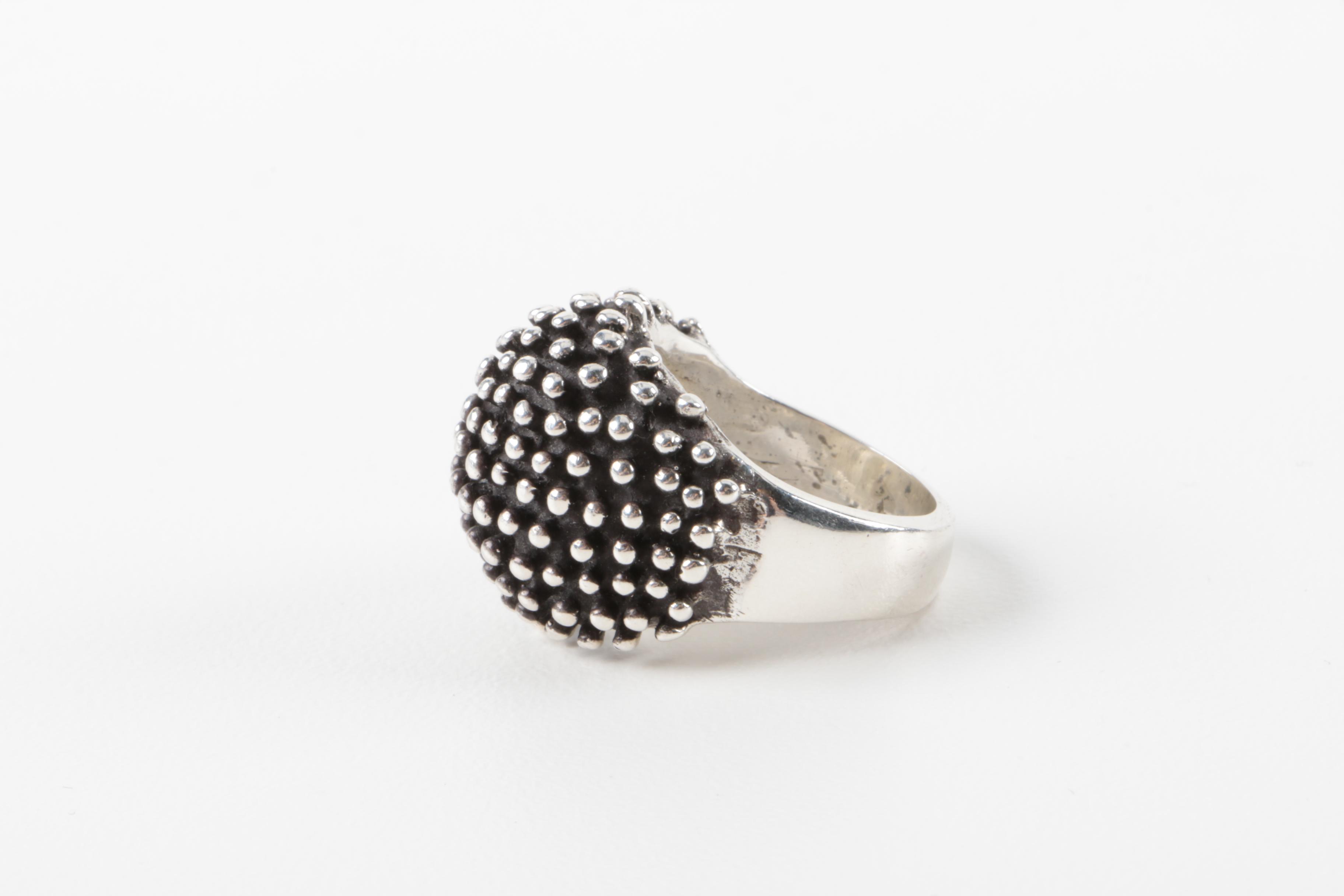 Sterling Silver Bracelets and Applique Dome Ring