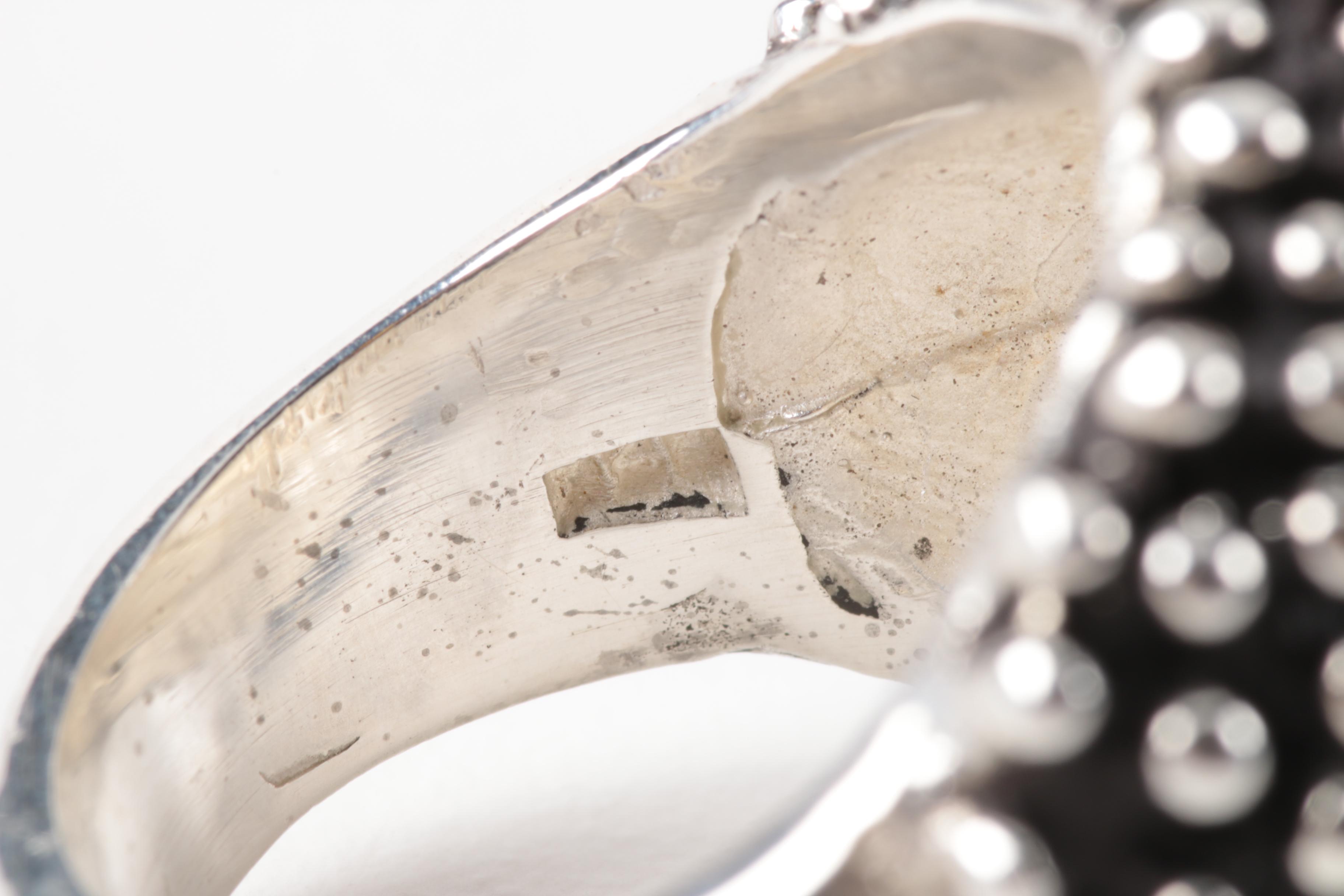 Sterling Silver Bracelets and Applique Dome Ring