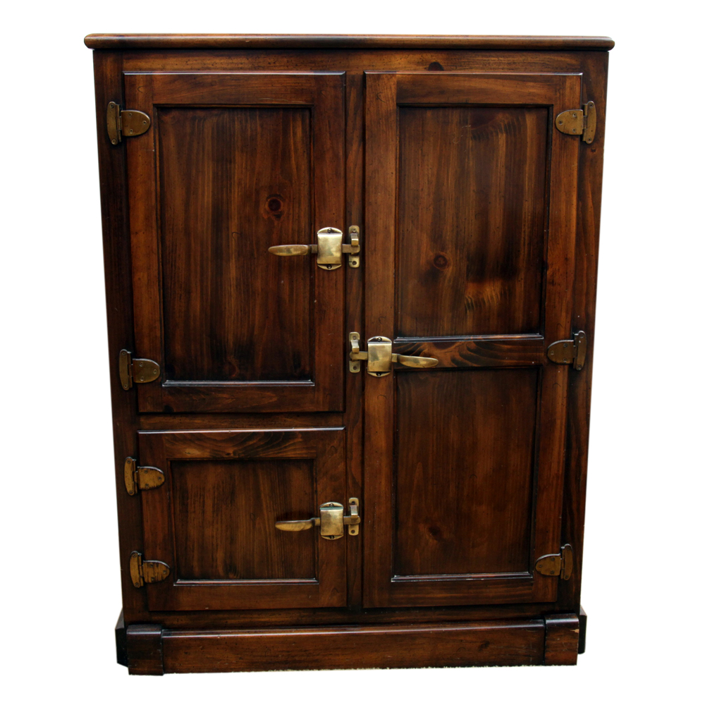 Icebox Style Pine Cabinet