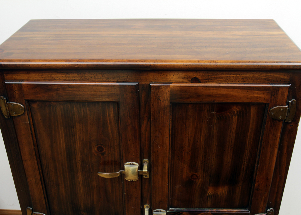 Icebox Style Pine Cabinet