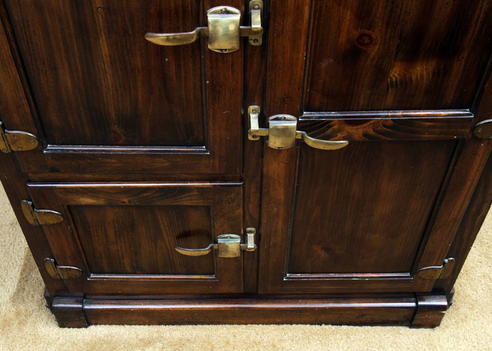 Icebox Style Pine Cabinet