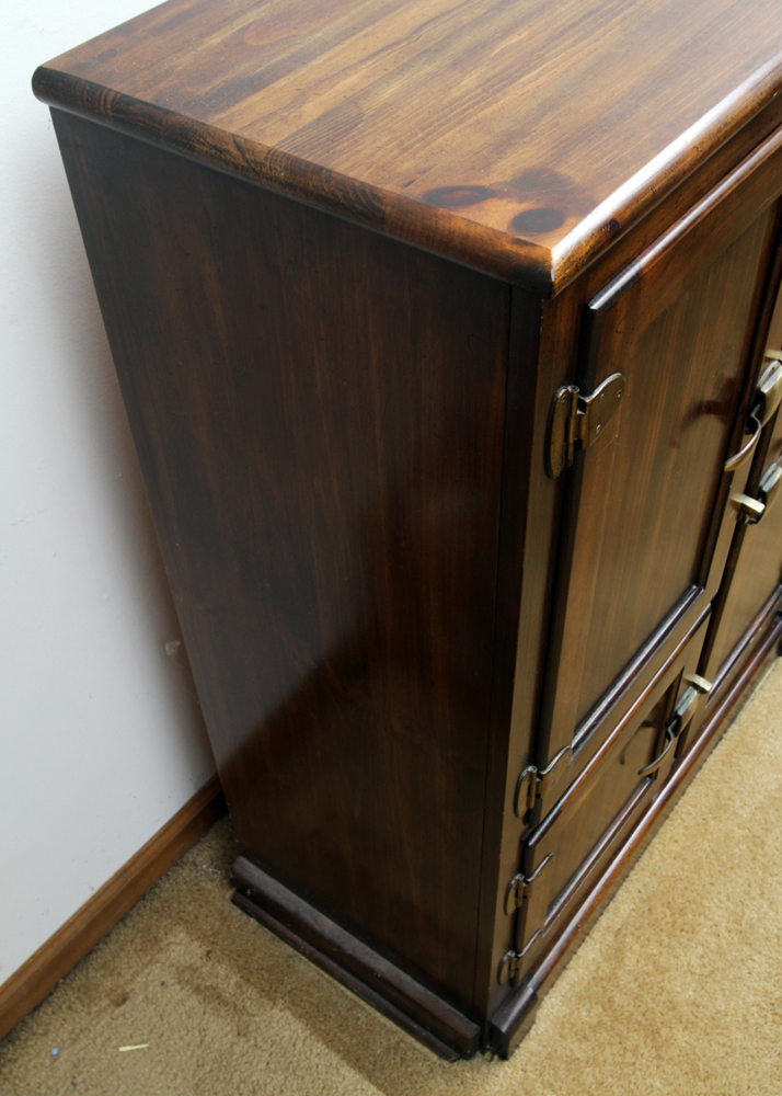 Icebox Style Pine Cabinet
