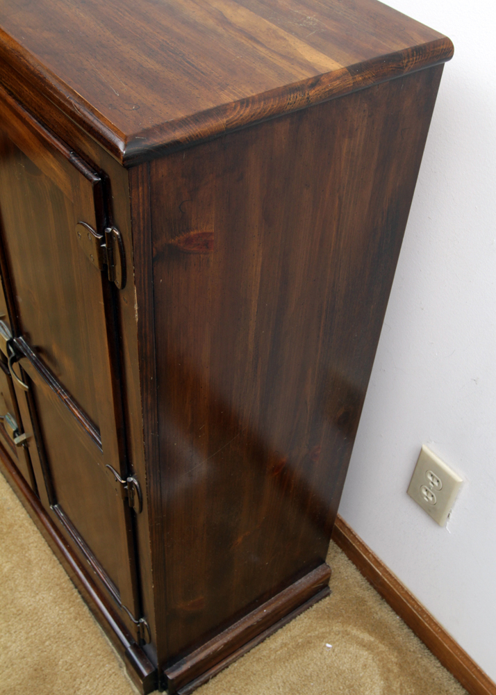 Icebox Style Pine Cabinet