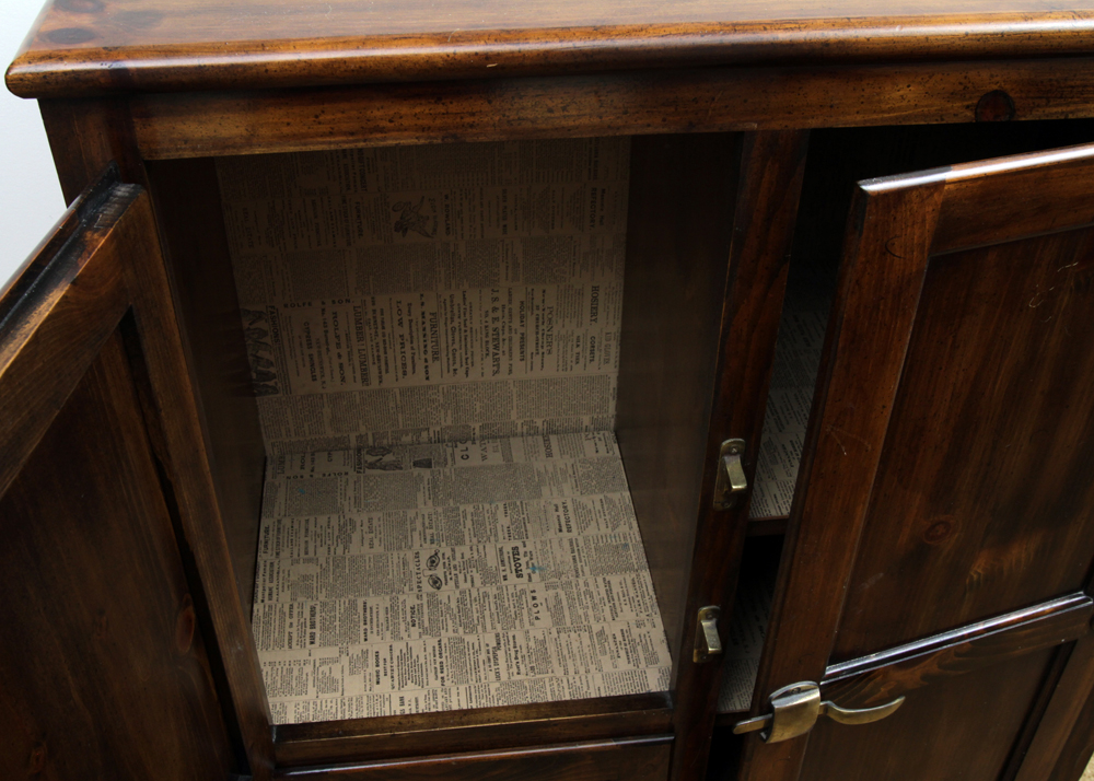 Icebox Style Pine Cabinet