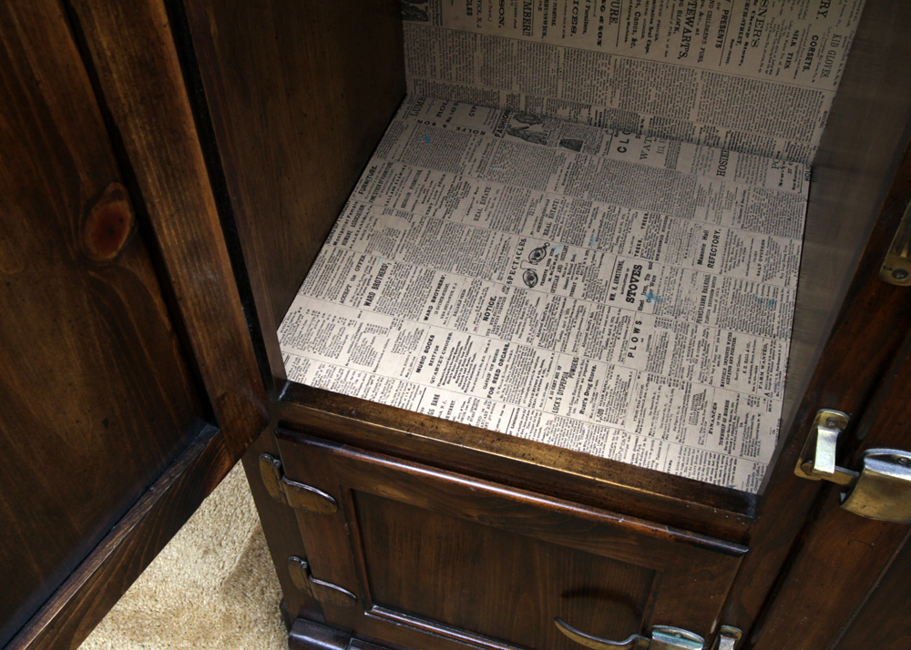 Icebox Style Pine Cabinet