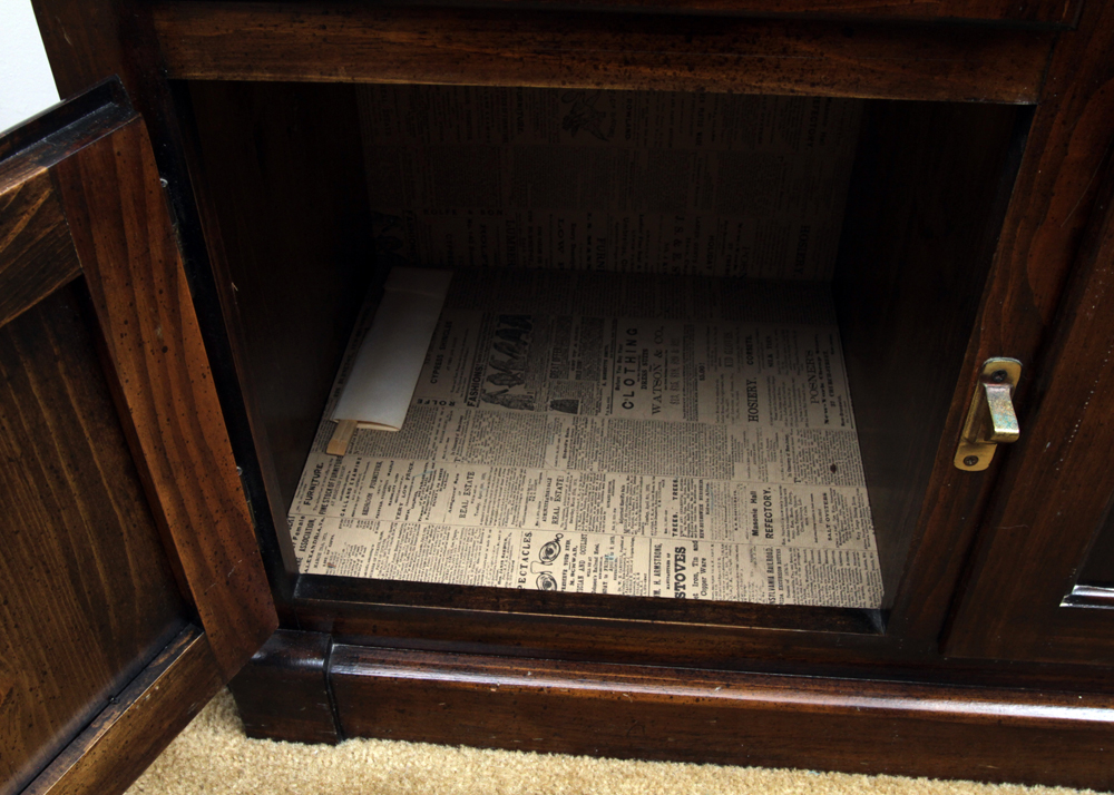 Icebox Style Pine Cabinet