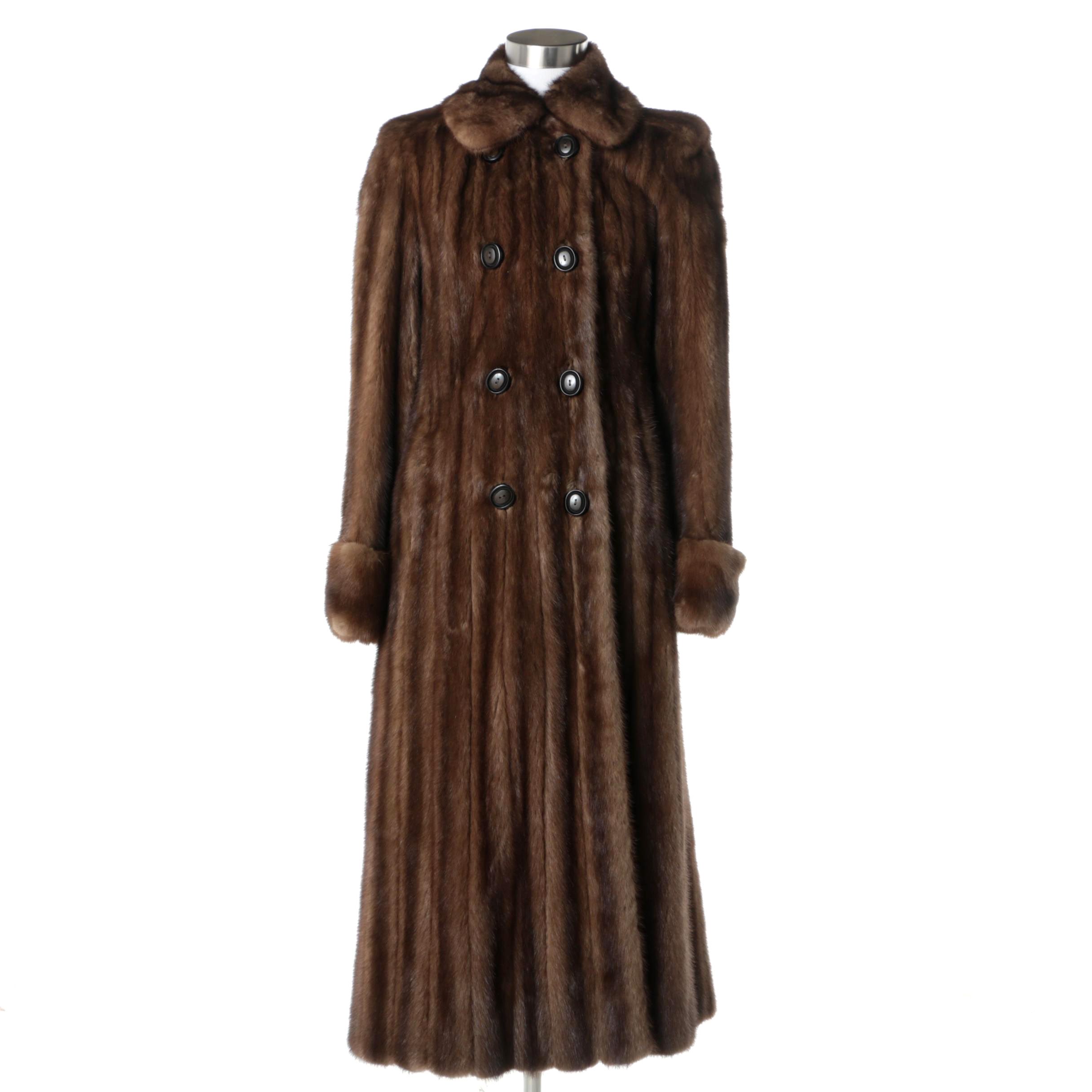 Circa 1960s Christian Dior Mink Fur Coat