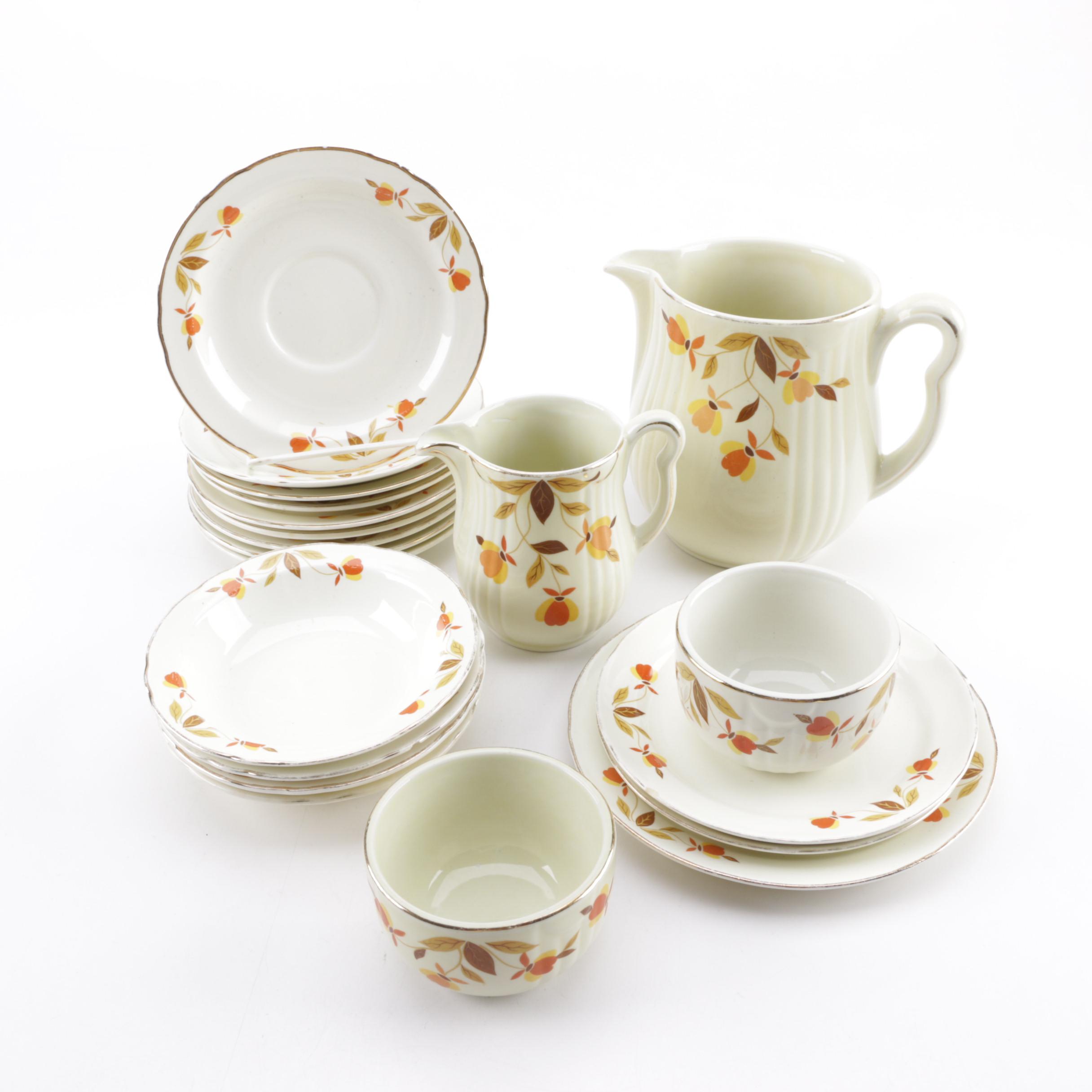 Hall's "Autumn Leaf" Tableware