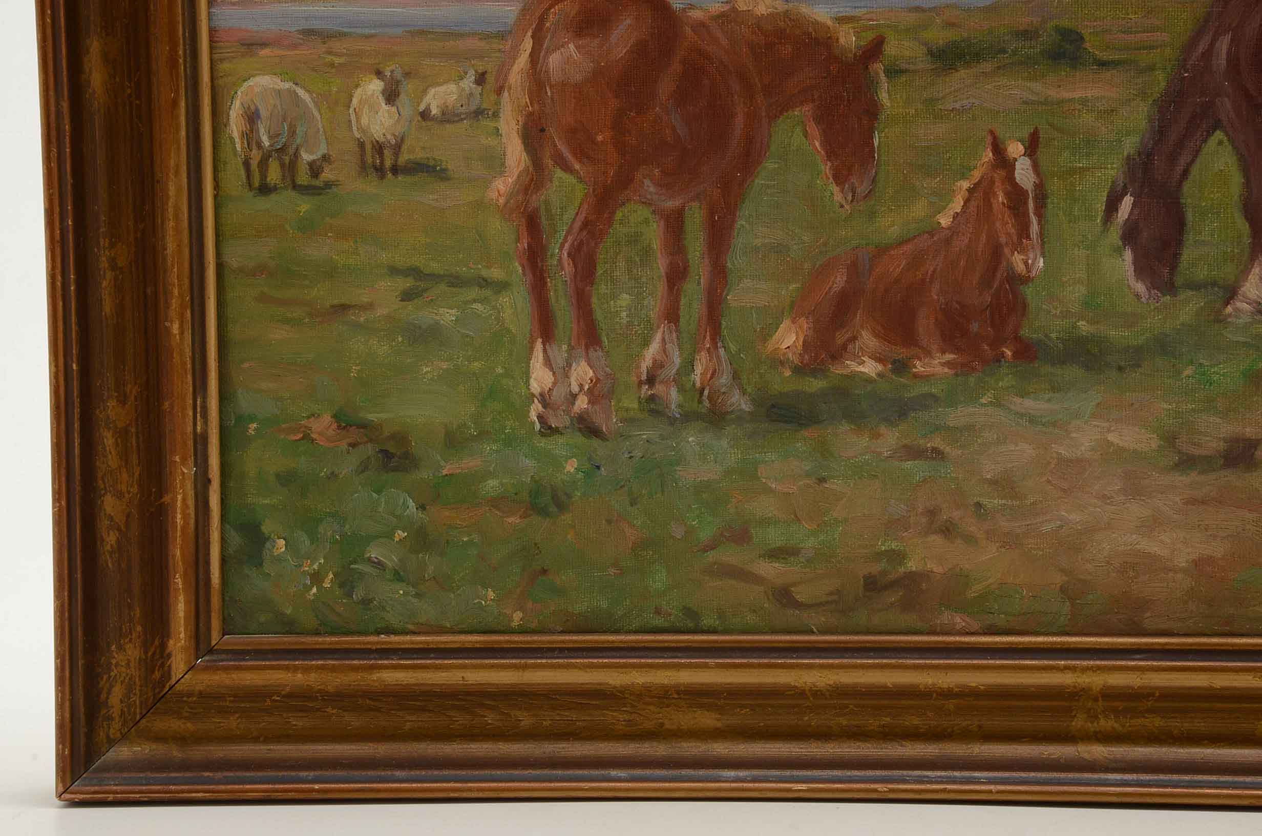 Axel Hansen Original Vintage Oil Painting on Canvas