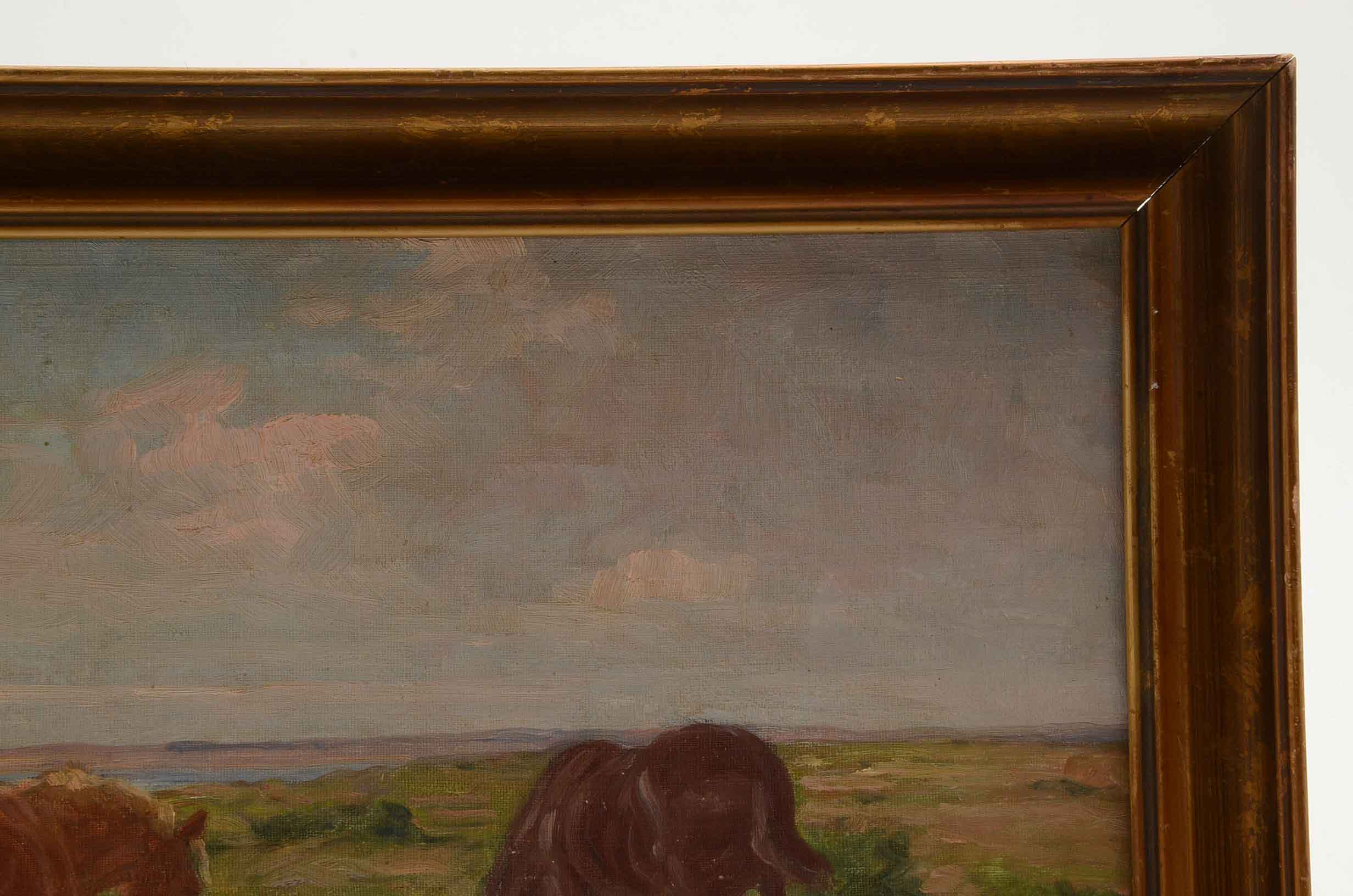 Axel Hansen Original Vintage Oil Painting on Canvas