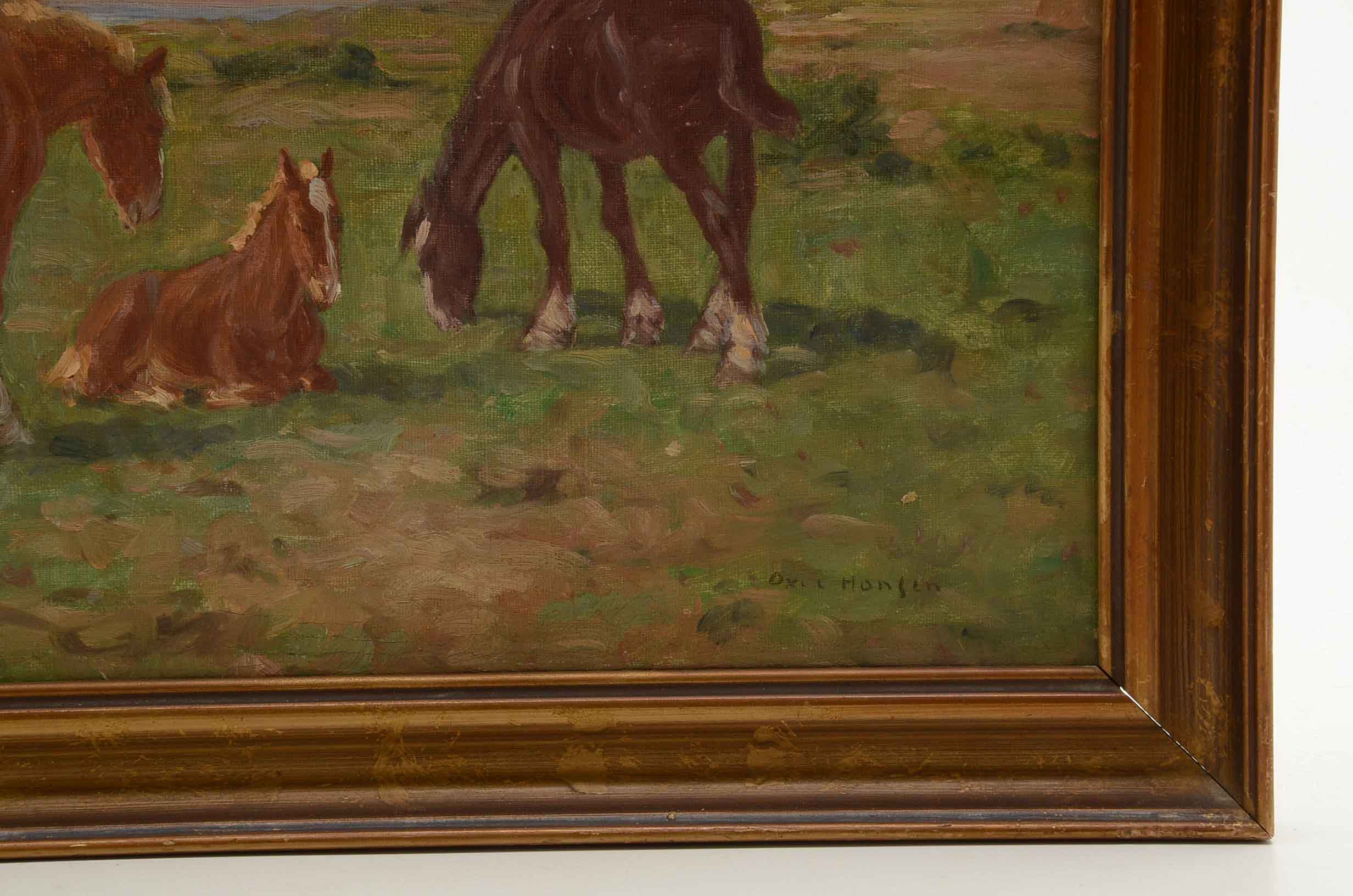 Axel Hansen Original Vintage Oil Painting on Canvas