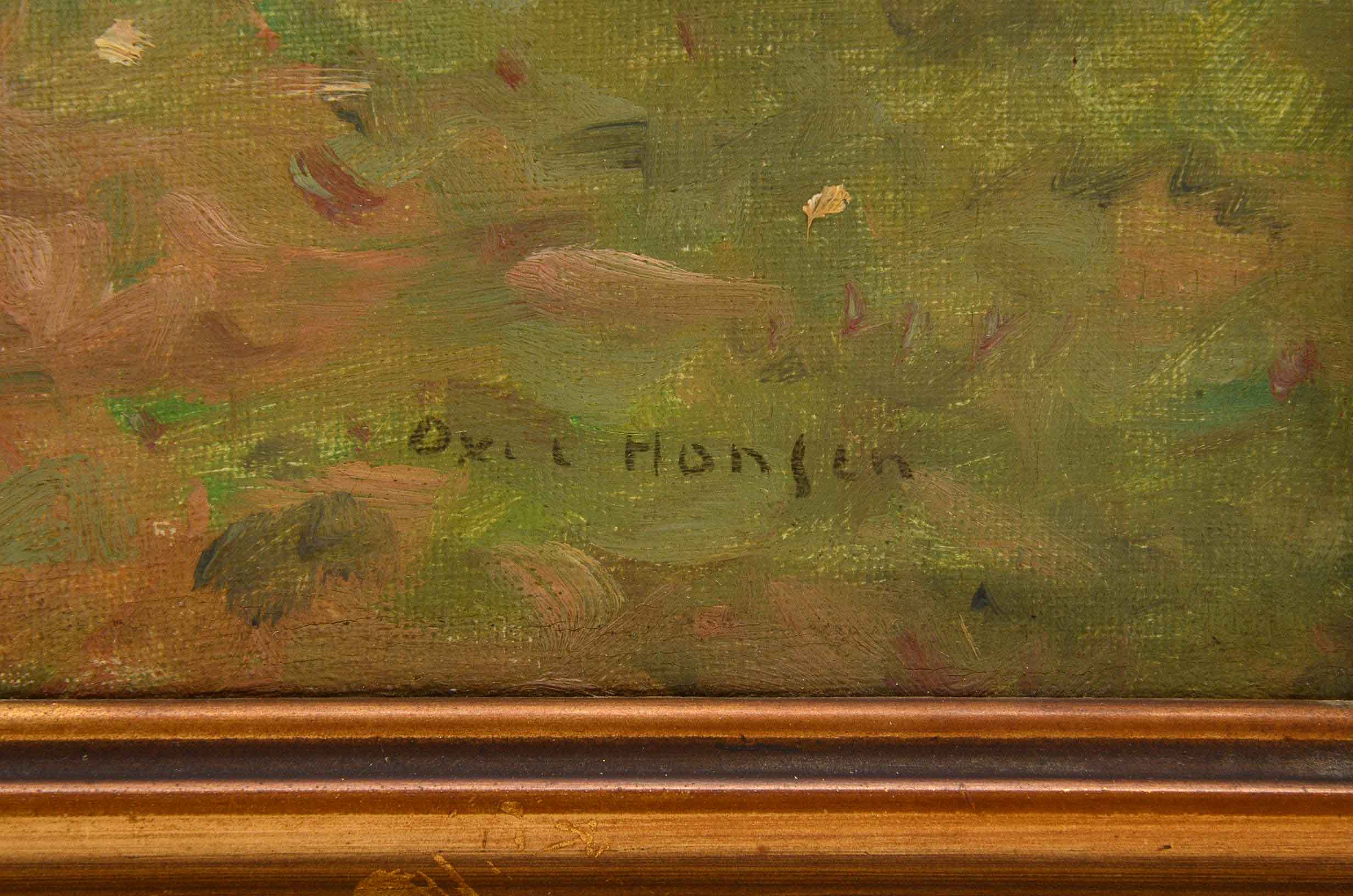 Axel Hansen Original Vintage Oil Painting on Canvas