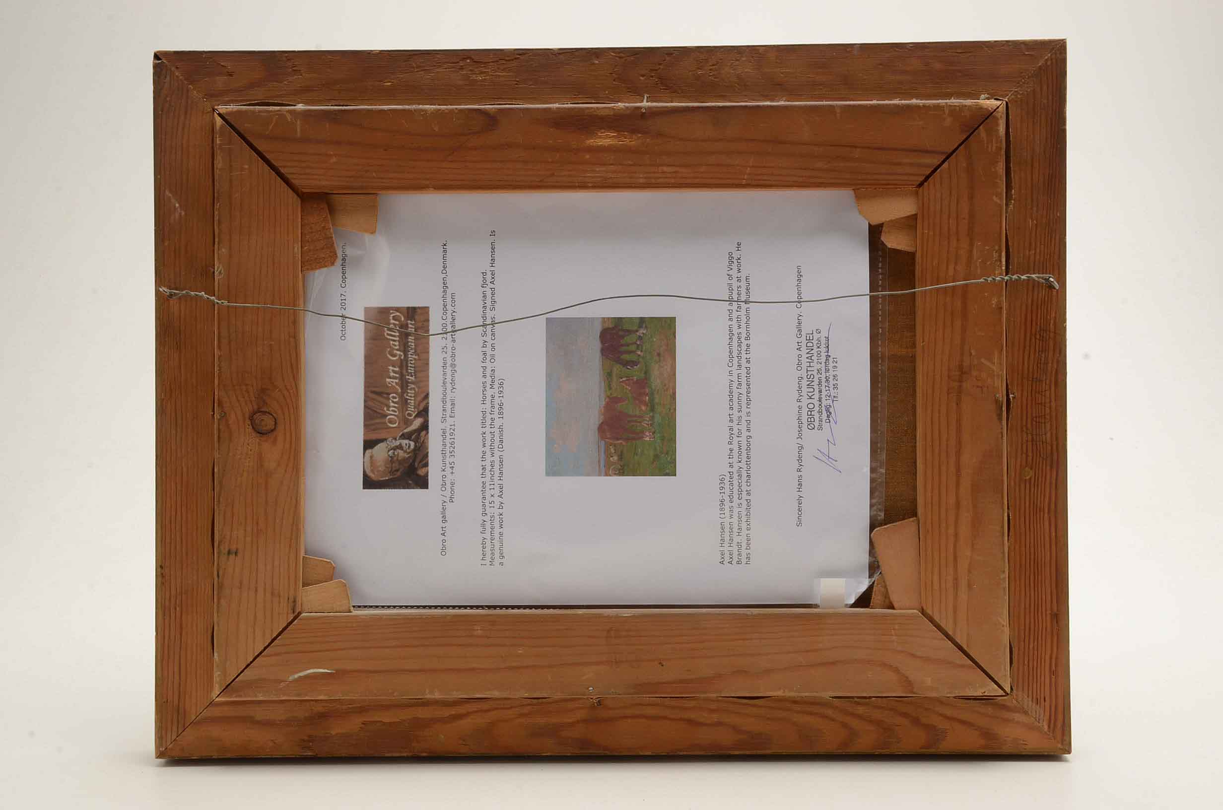 Axel Hansen Original Vintage Oil Painting on Canvas