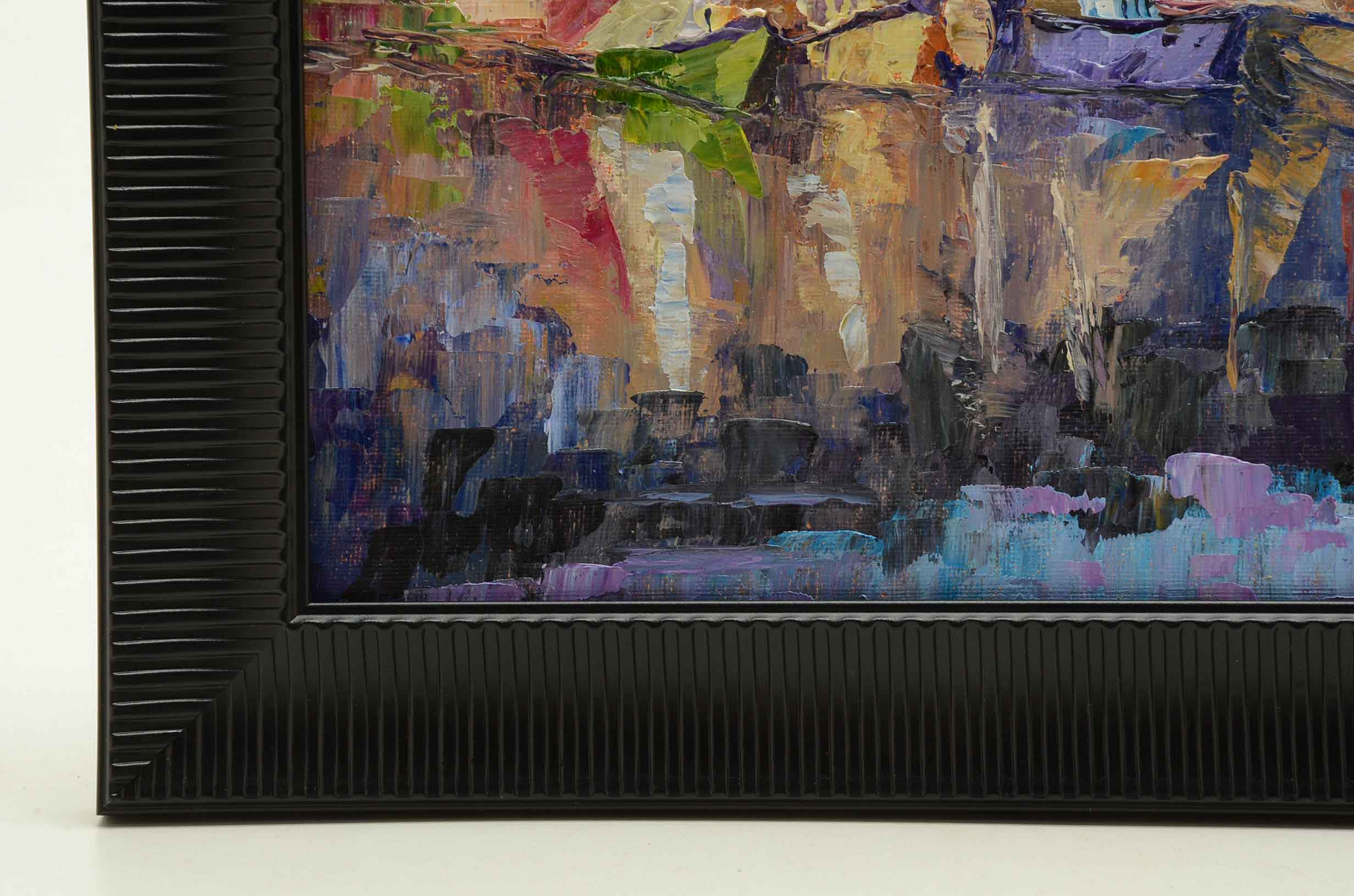 James Baldoumas Signed Oil Painting 'Sailboats Ma Harbor'