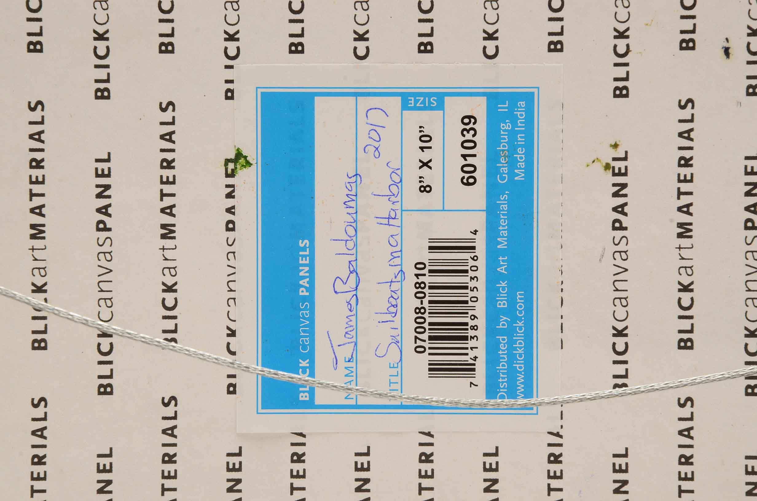 James Baldoumas Signed Oil Painting 'Sailboats Ma Harbor'