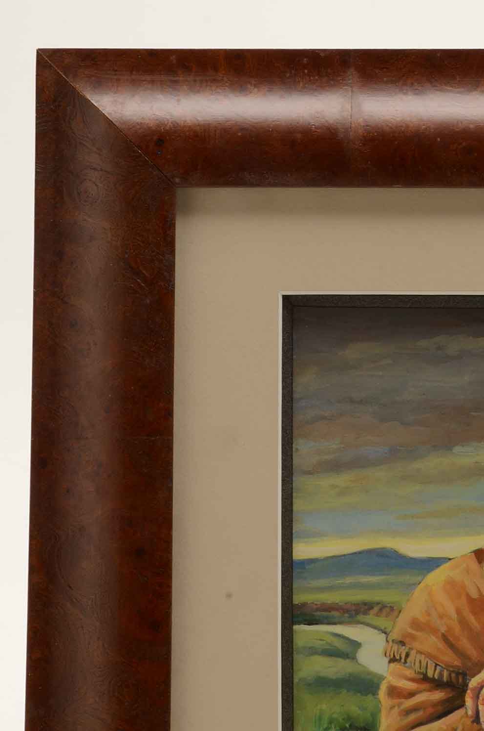 Gary Zaboly Signed Gouache Painting 'Daniel Boone at Age 80 . . .'