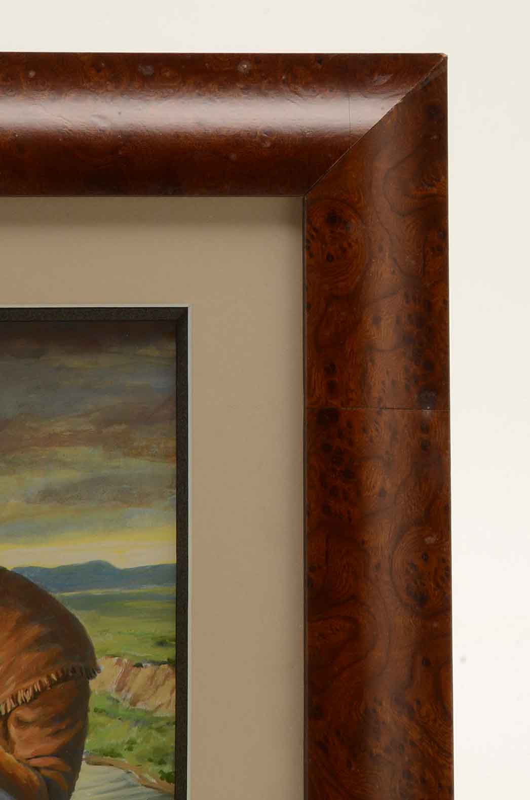 Gary Zaboly Signed Gouache Painting 'Daniel Boone at Age 80 . . .'