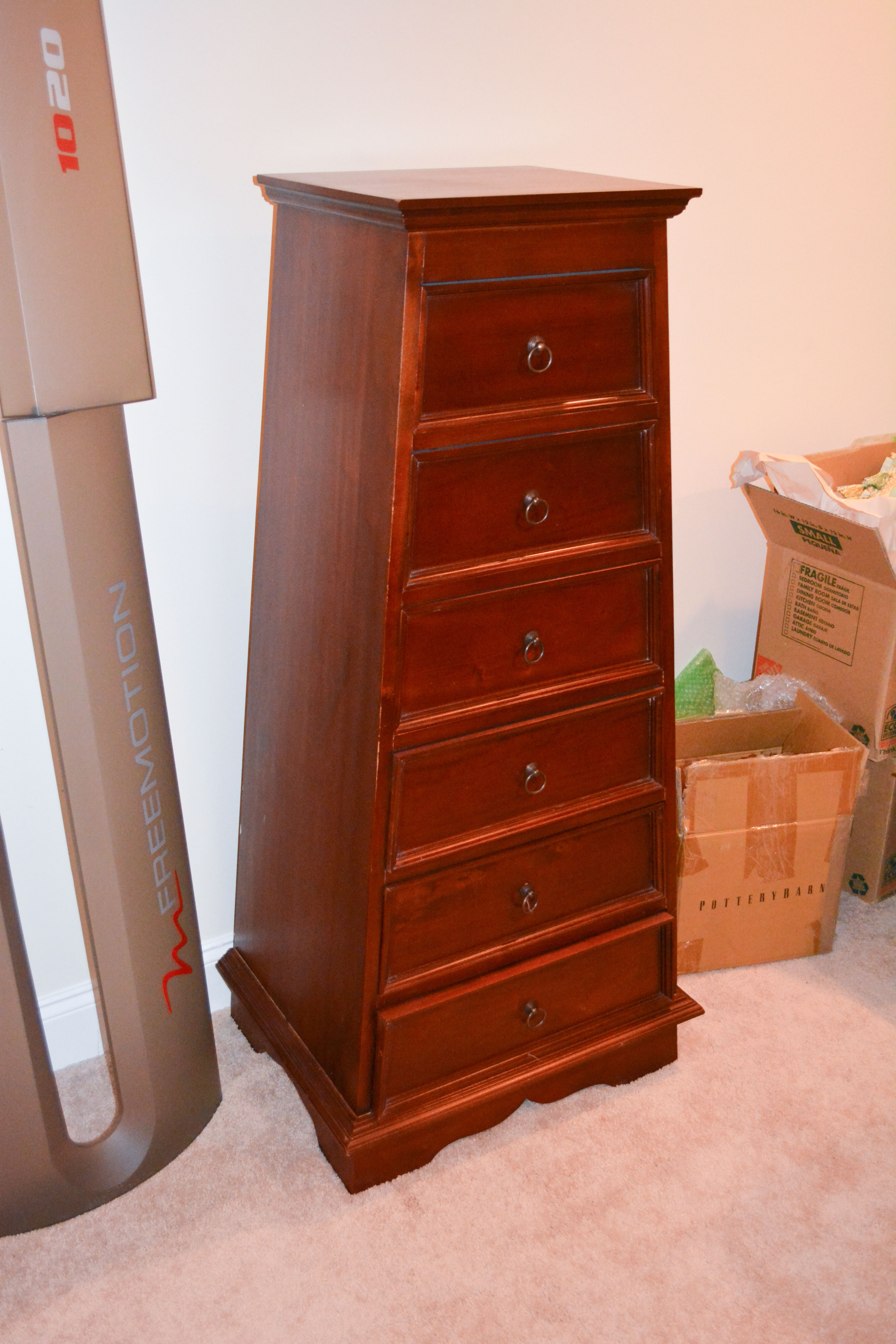 A-Frame Asian Style Chest of Drawers Pair