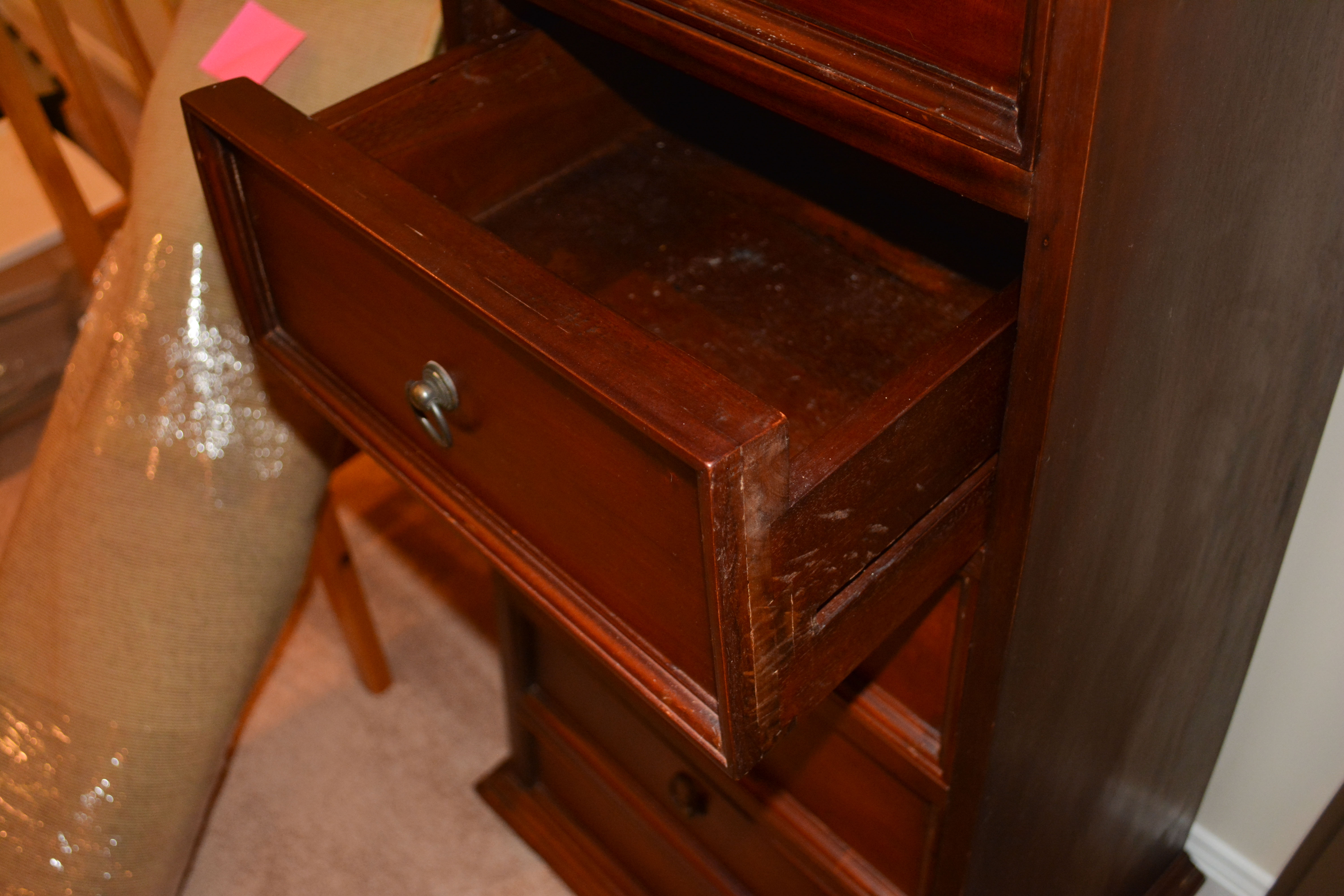 A-Frame Asian Style Chest of Drawers Pair