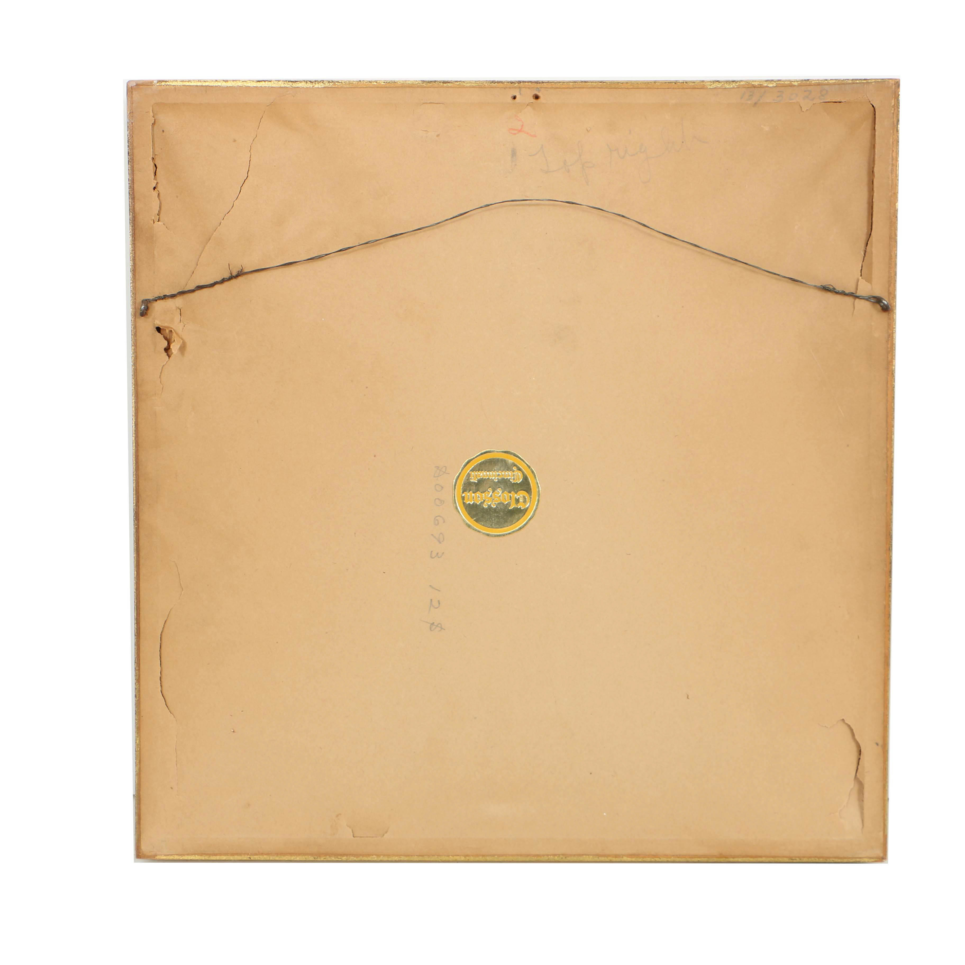 Seven Vintage Hand Colored Heraldic Bookplates, Framed and Sold by Clossons