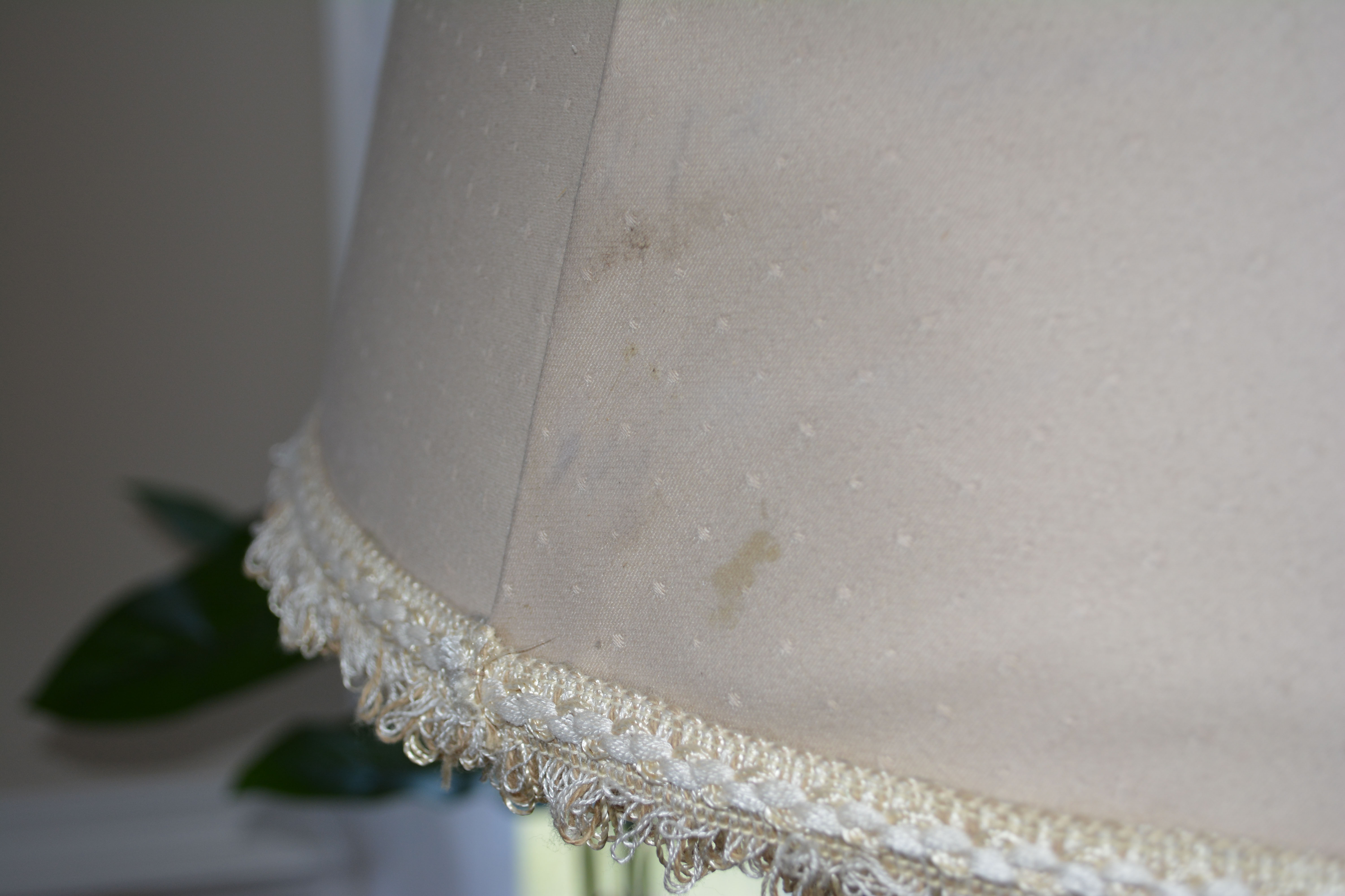 Brass Floor Lamp with White Shade