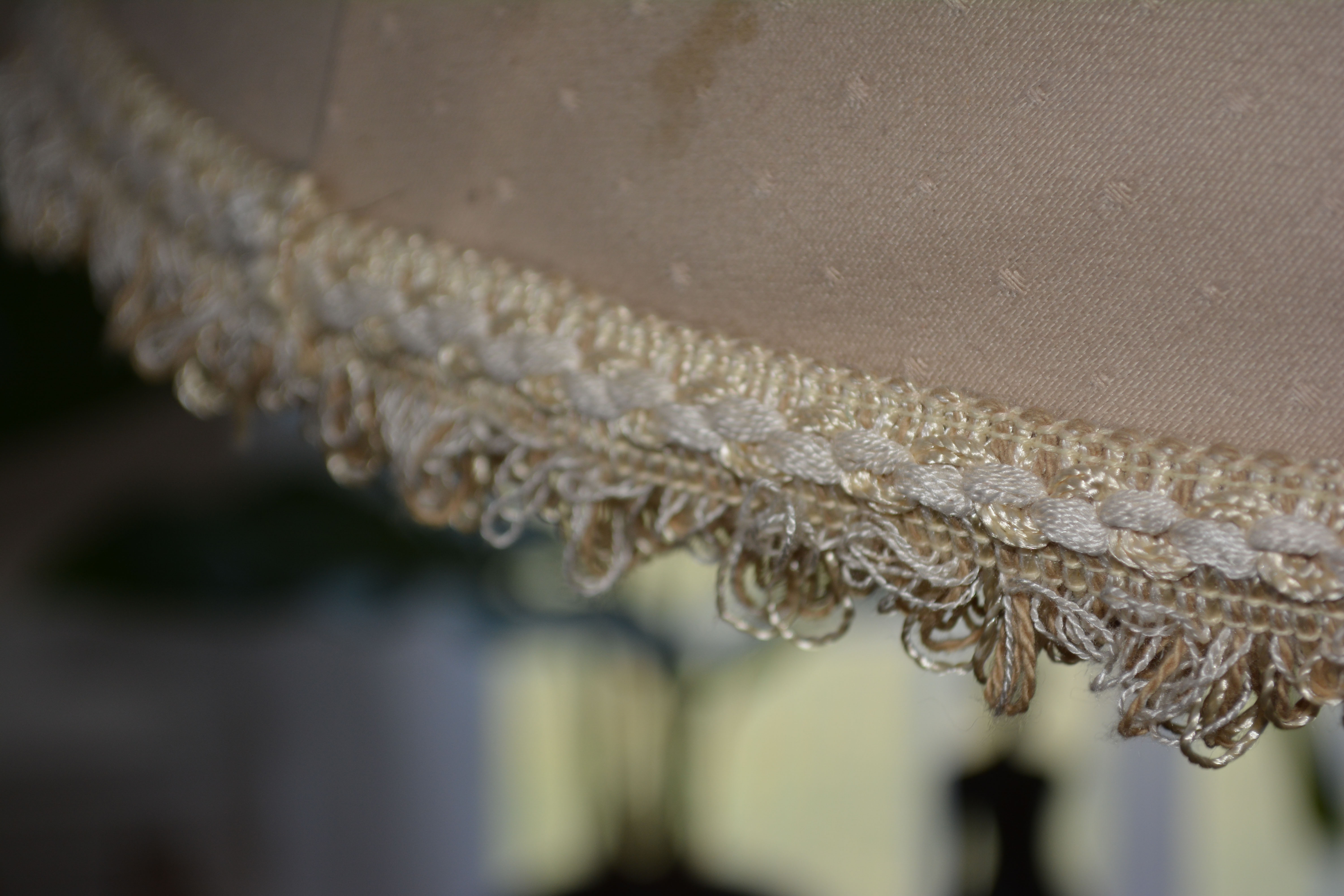 Brass Floor Lamp with White Shade