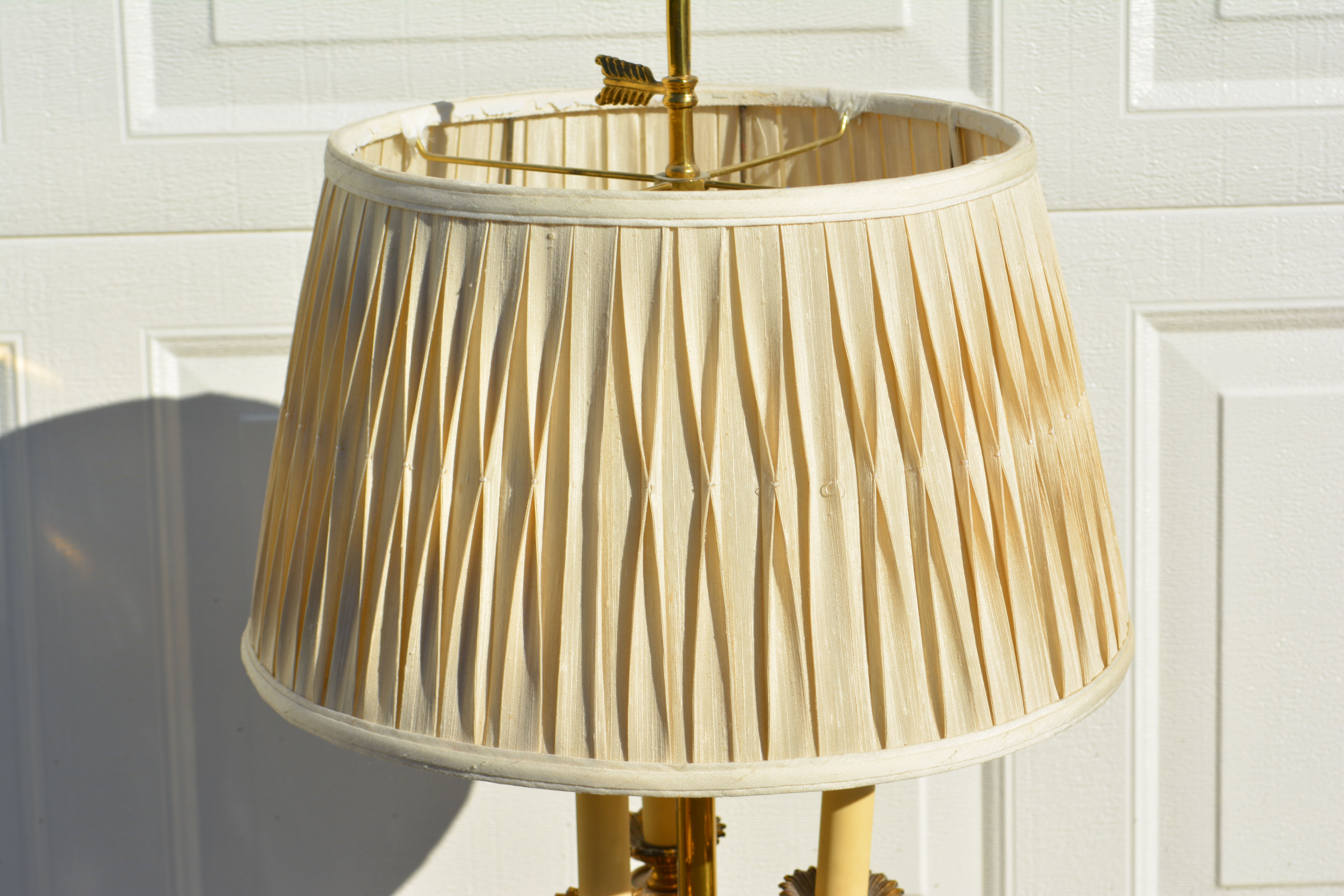 Brass Table Lamp with Dolphin Motif
