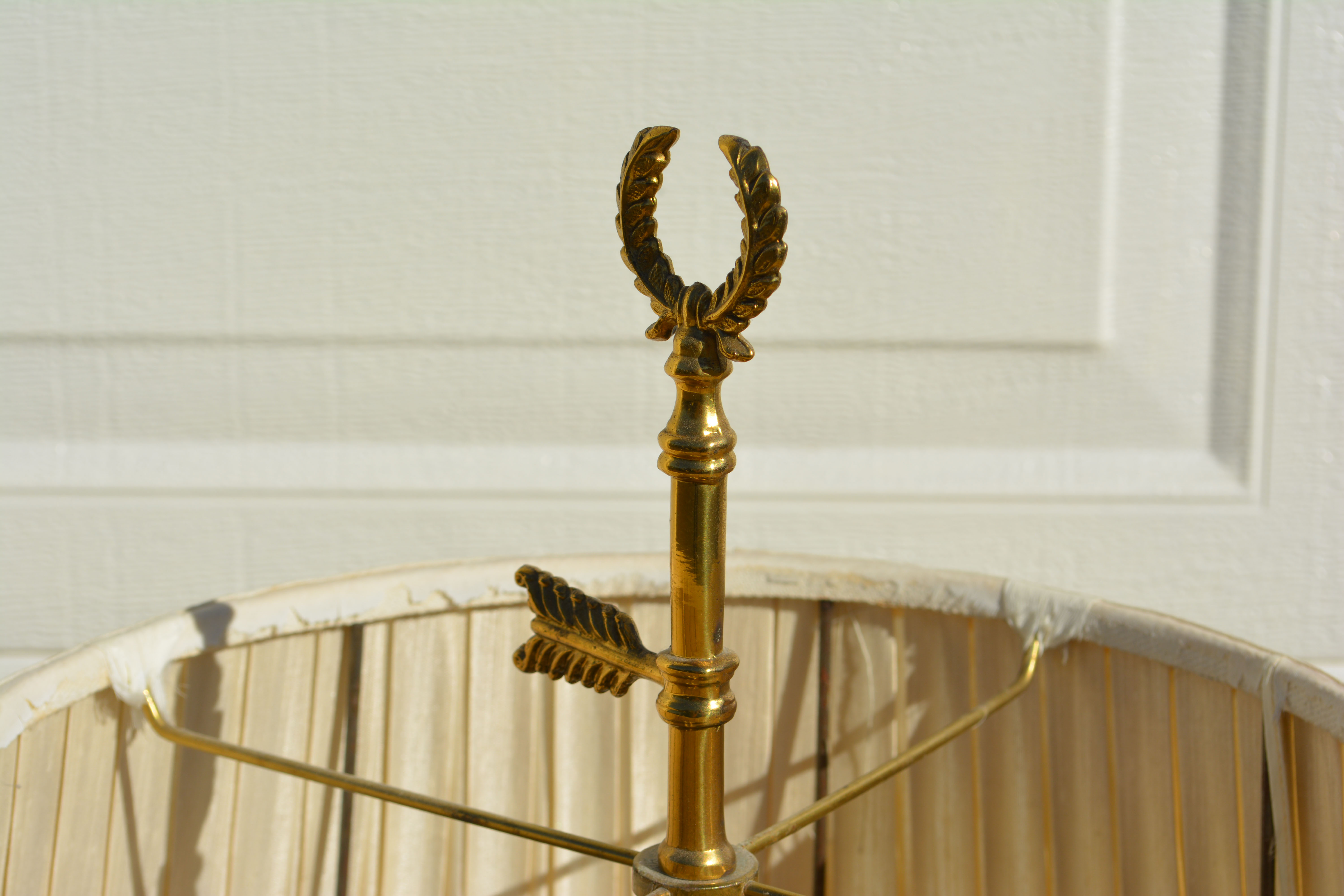 Brass Table Lamp with Dolphin Motif