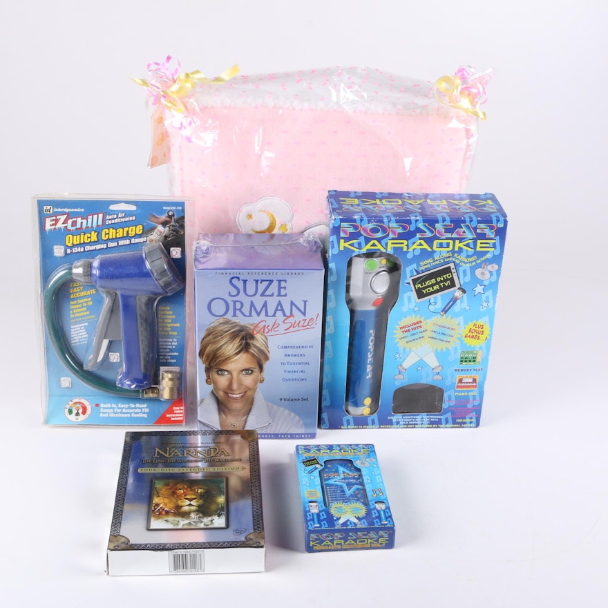 DVDs, Karaoke Accessories and Automotive Air Conditioning Charger