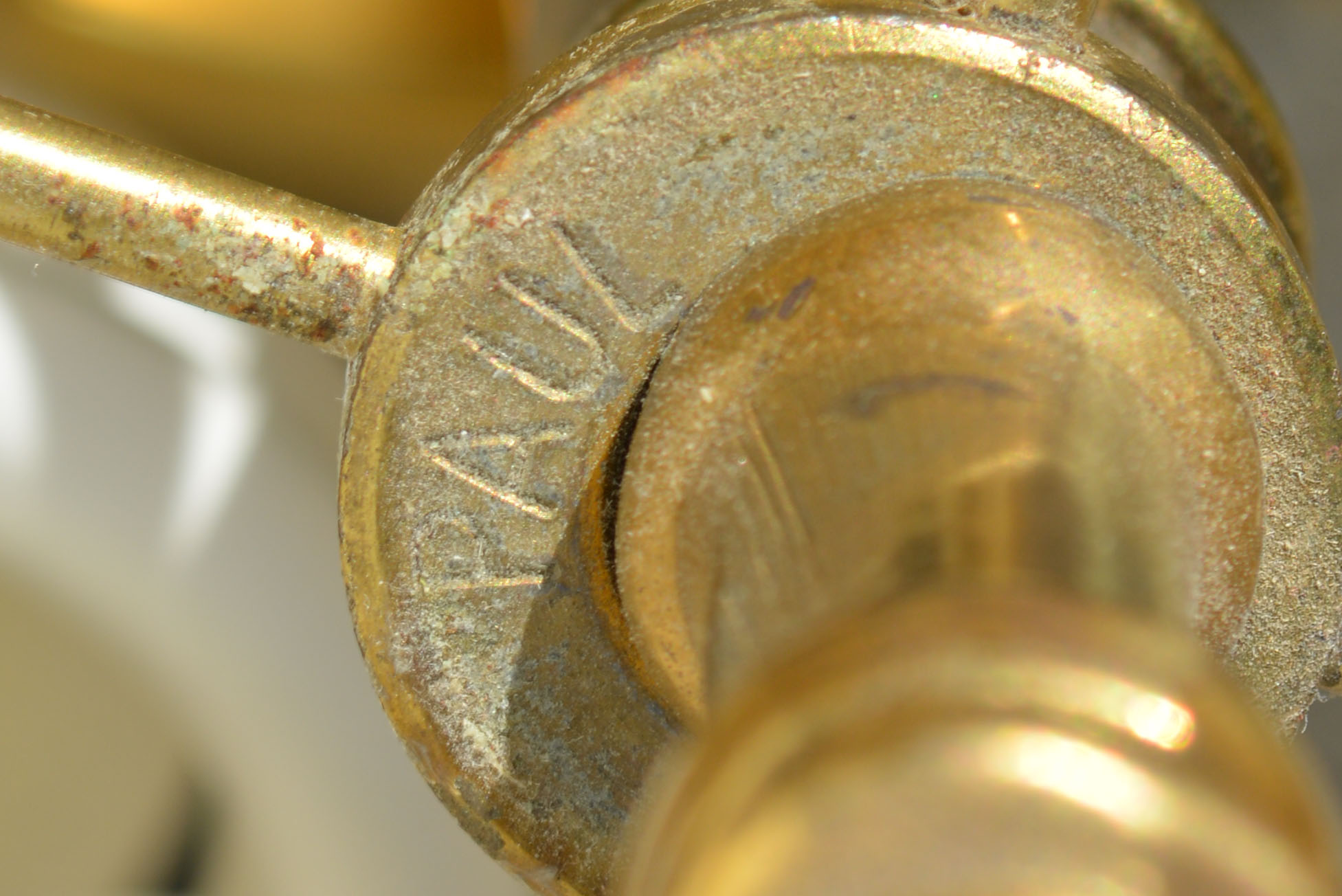 Brass Table Lamp with Dolphin Motif