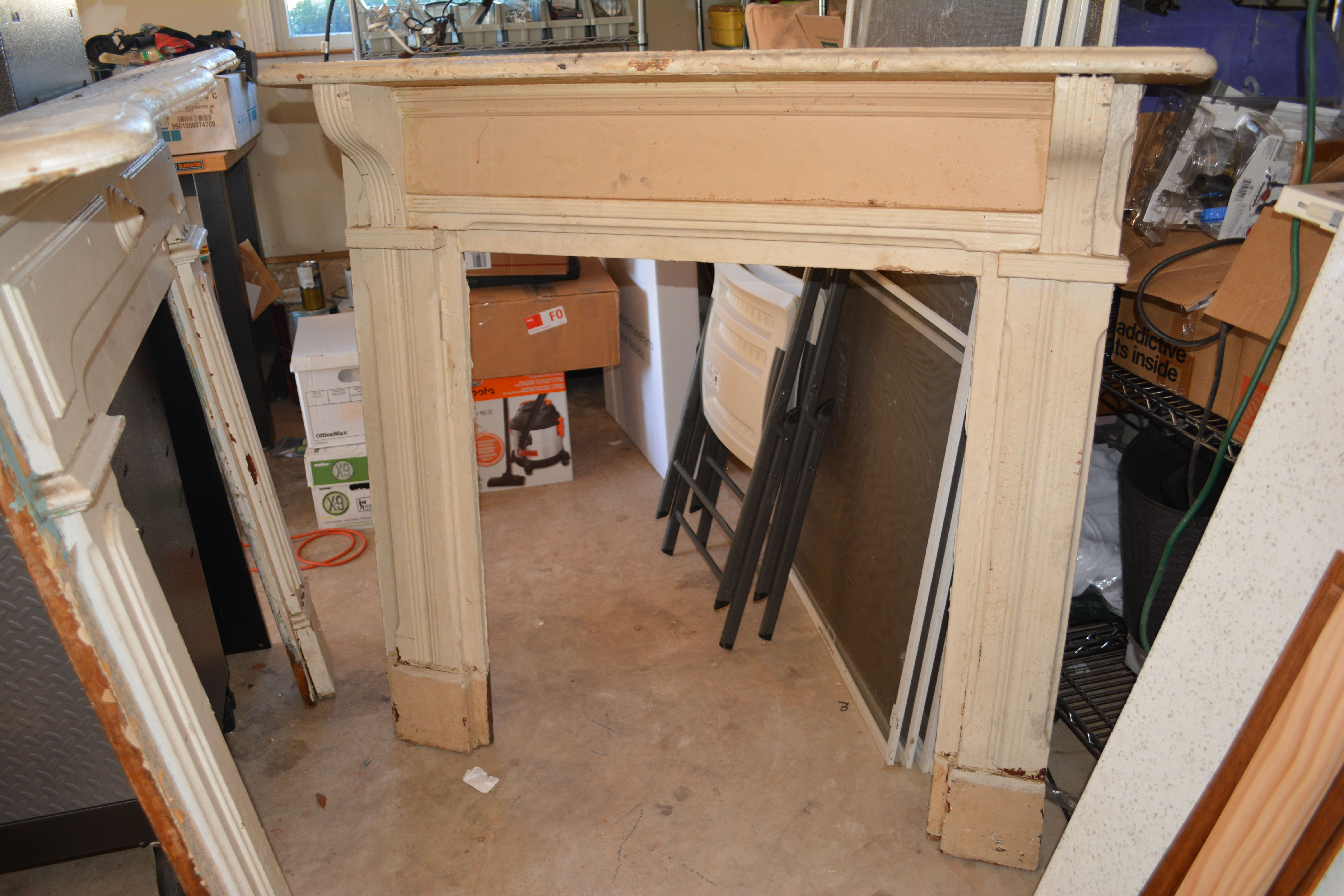 Pair of Antique Wooden Mantels