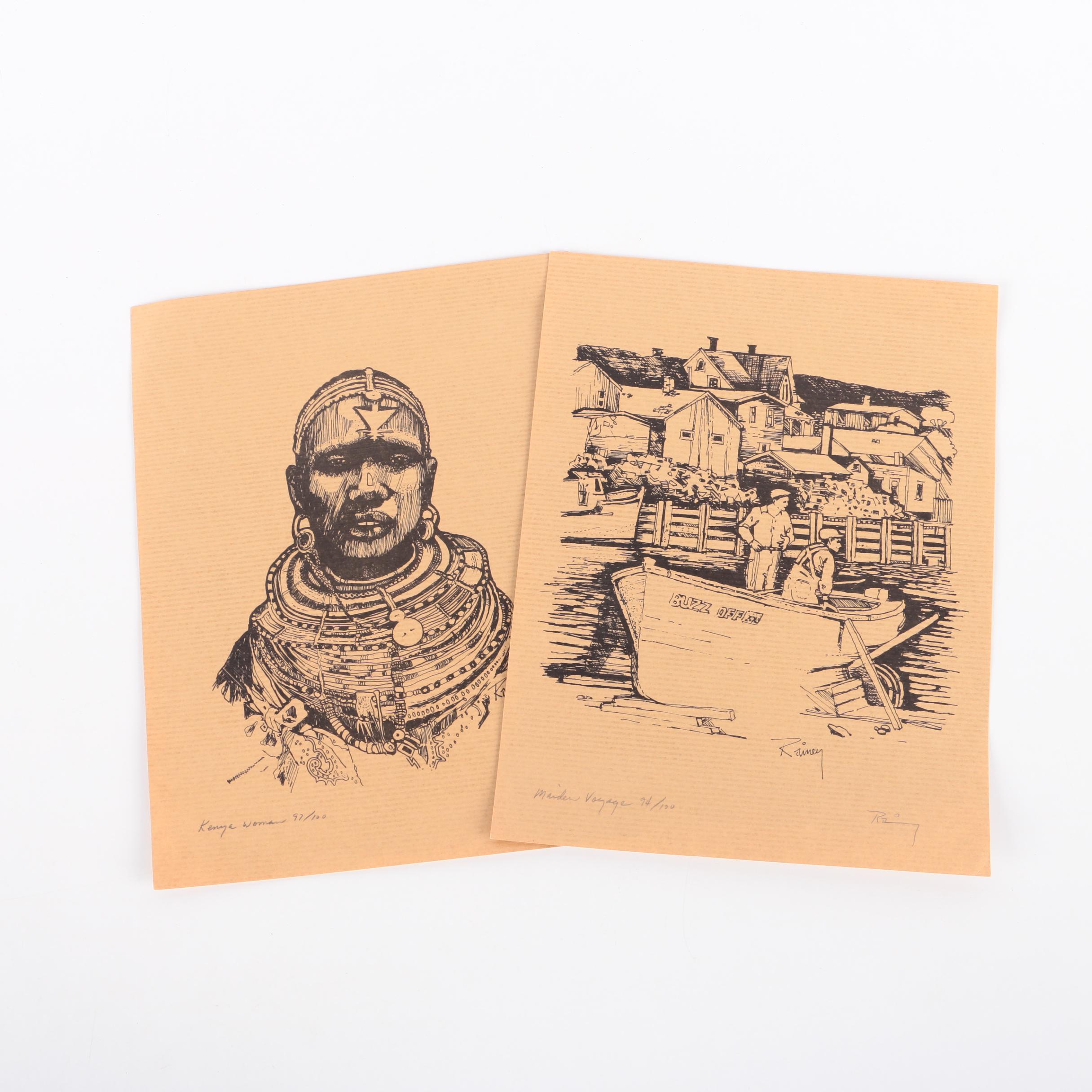 Two Limited Edition Lithographs on Paper after Rainy