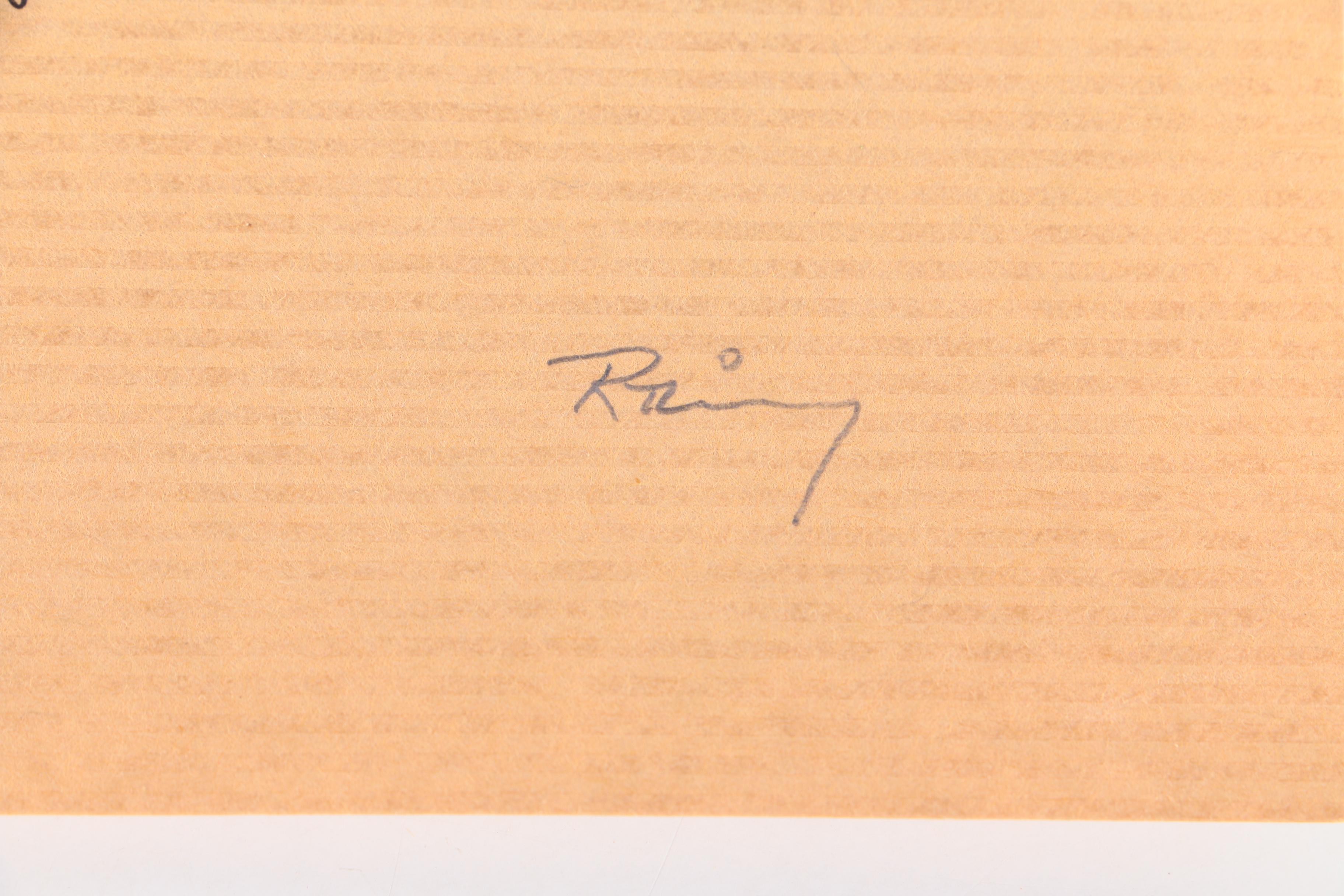 Two Limited Edition Lithographs on Paper after Rainy