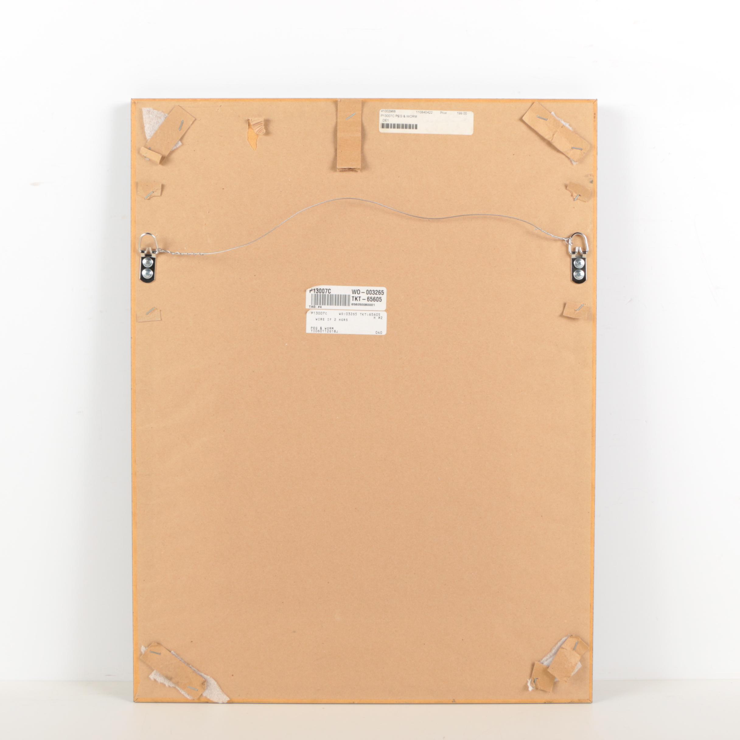 Limited Edition Offset Lithograph after Barbara Cosgrove "Peg & Worm Corkscrew"