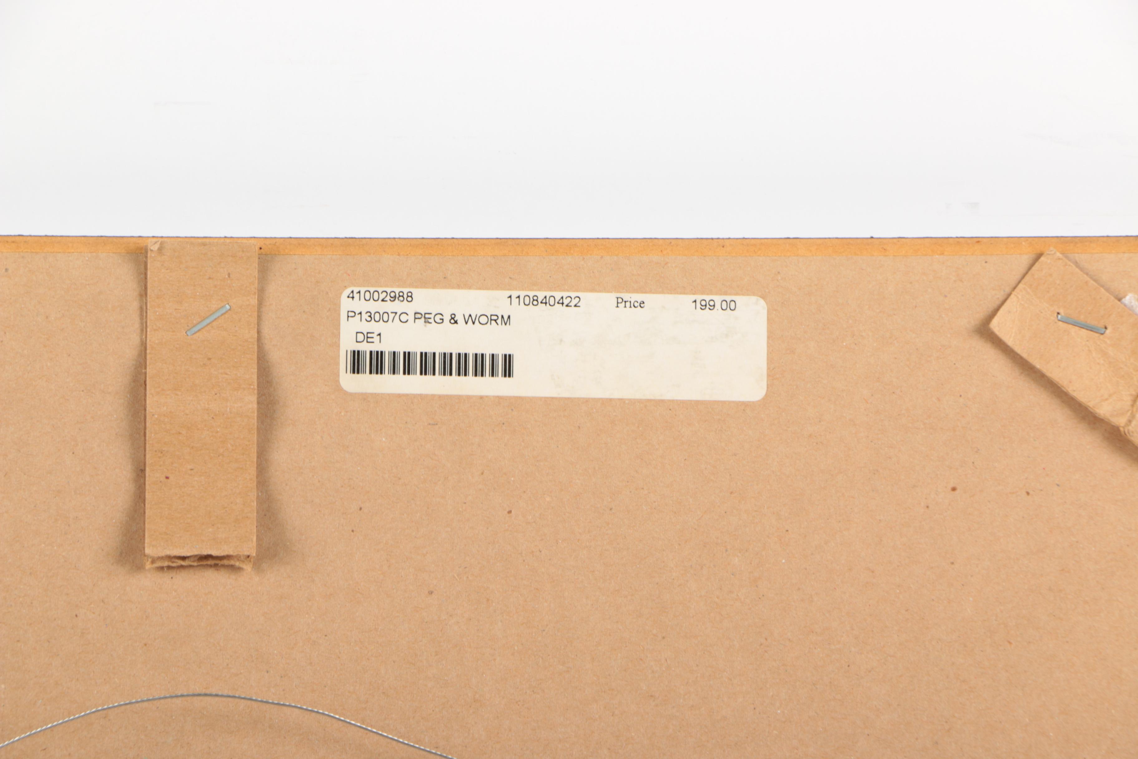 Limited Edition Offset Lithograph after Barbara Cosgrove "Peg & Worm Corkscrew"