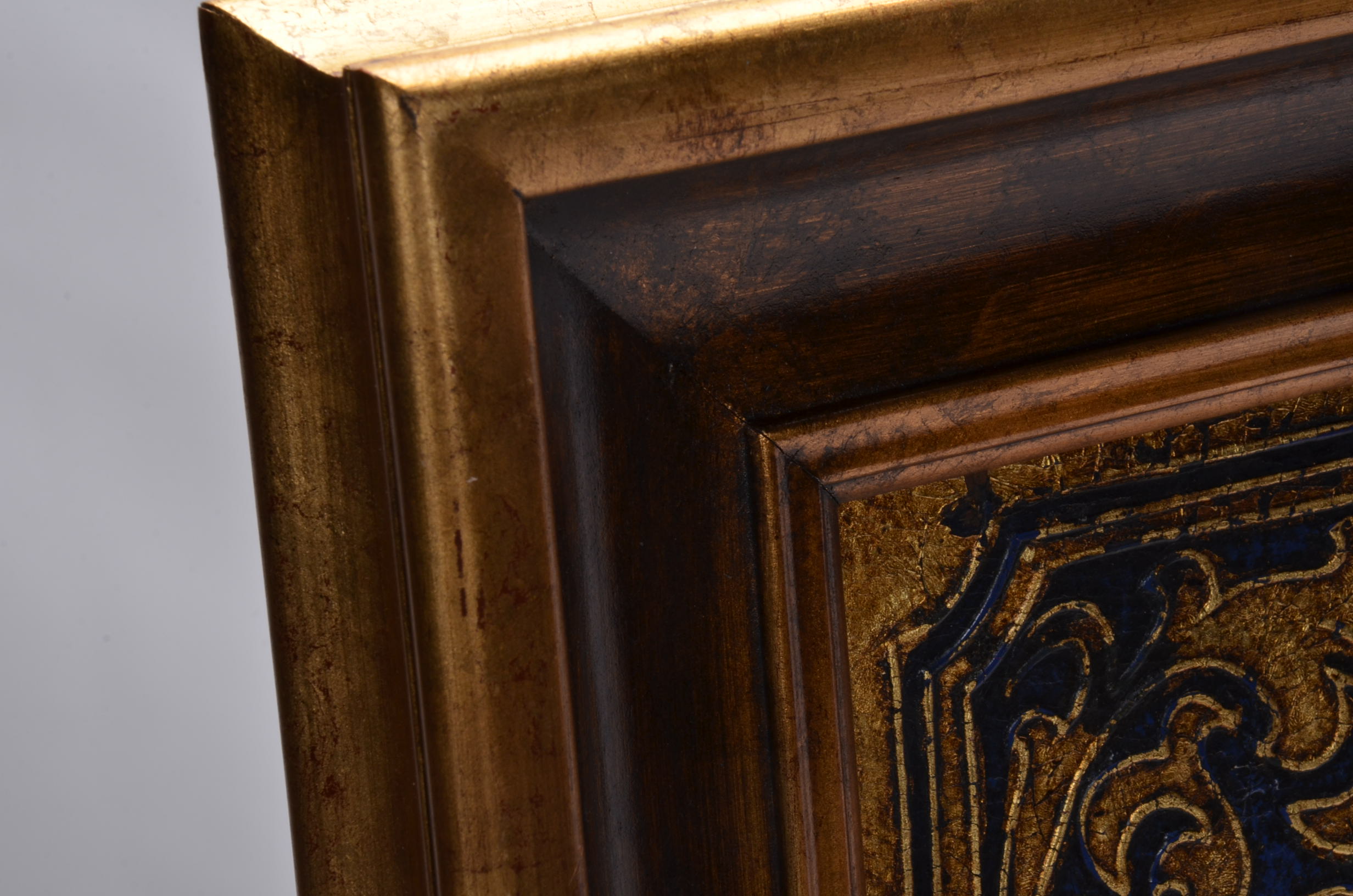 Diana Mendoza Original Oil and Gold Leaf Painting on Canvas "Niña con perrito"