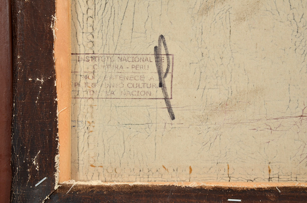 Diana Mendoza Original Oil and Gold Leaf Painting on Canvas "Niña con perrito"