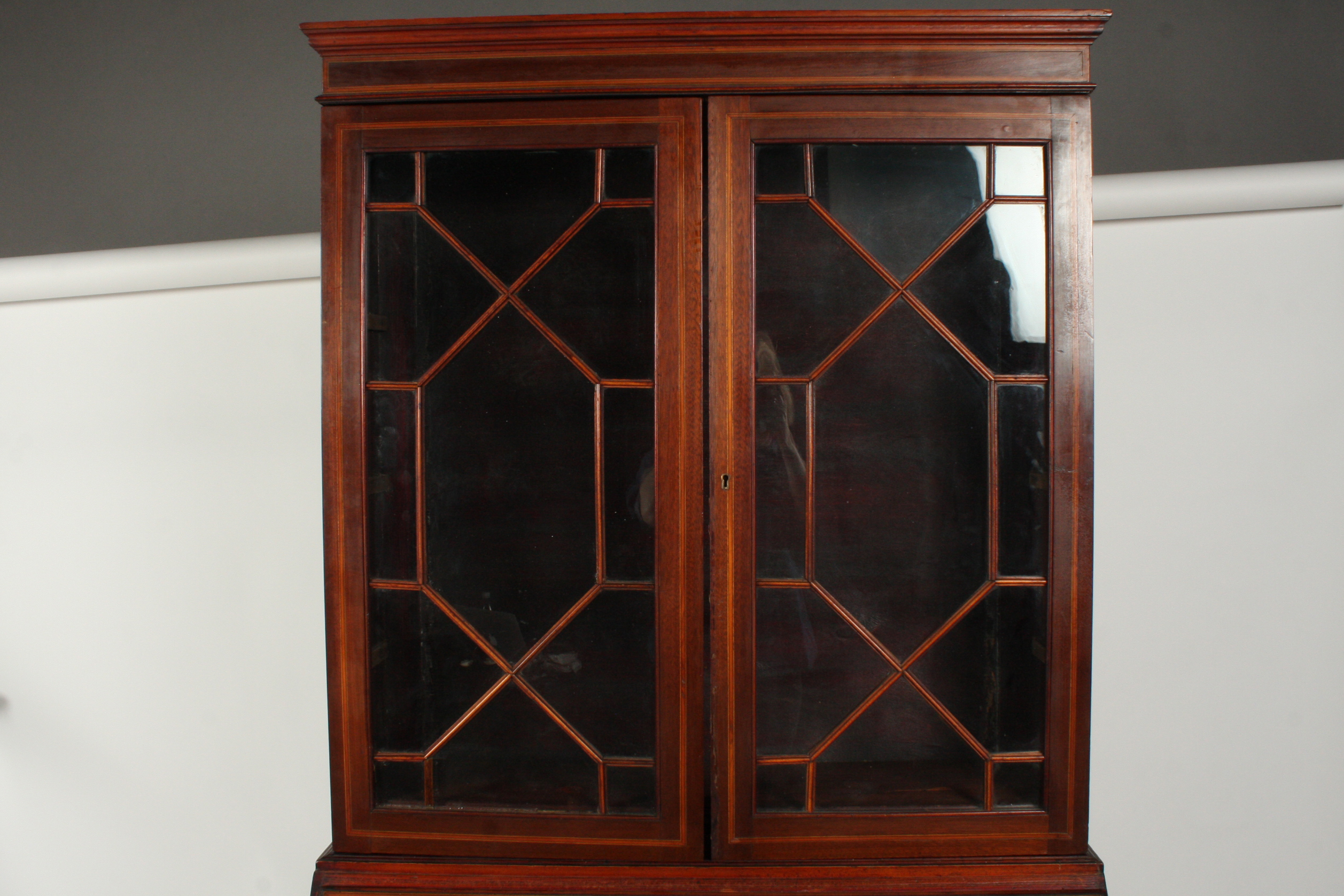 Antique English Edwardian Secretary Bookcase