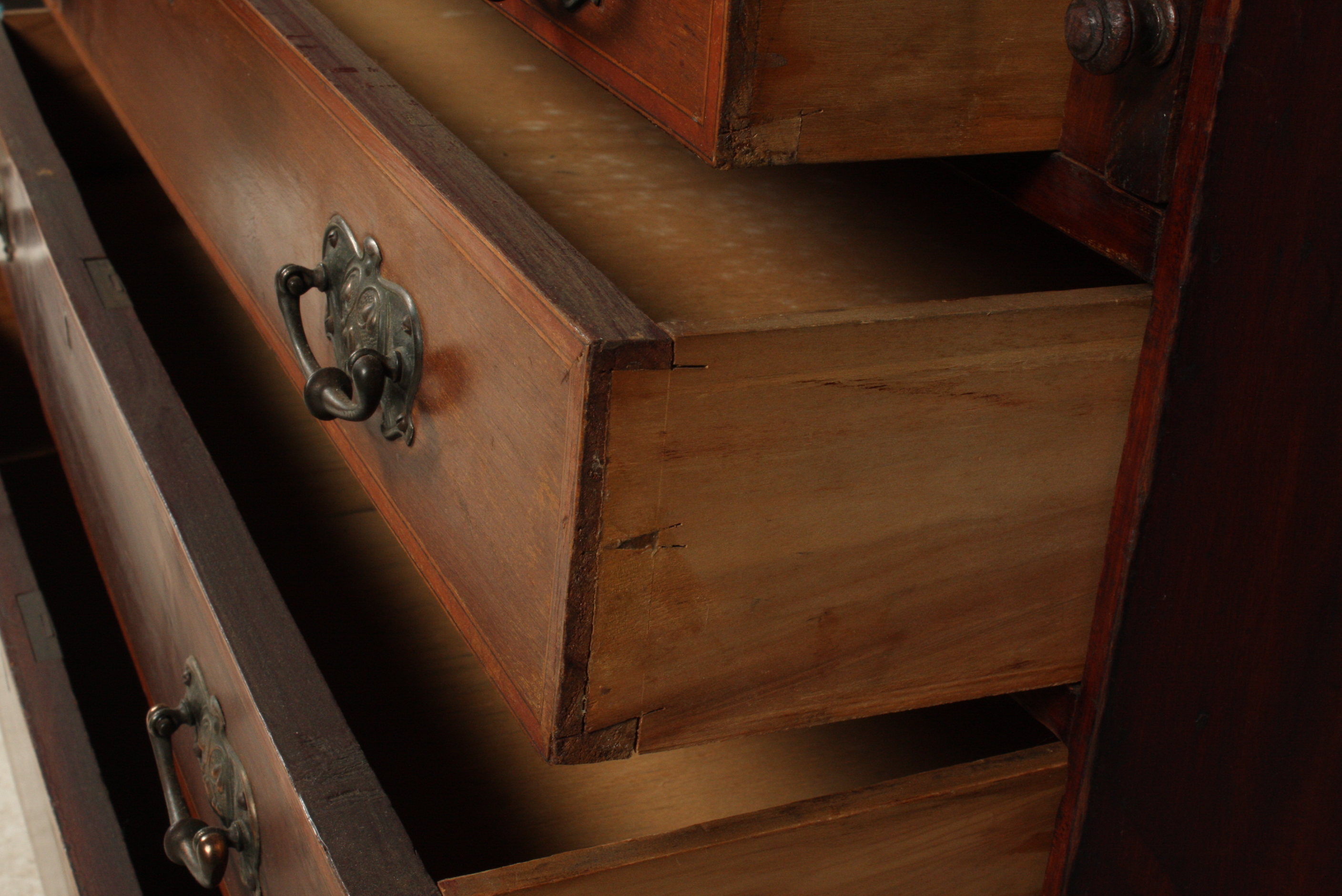 Antique English Edwardian Secretary Bookcase