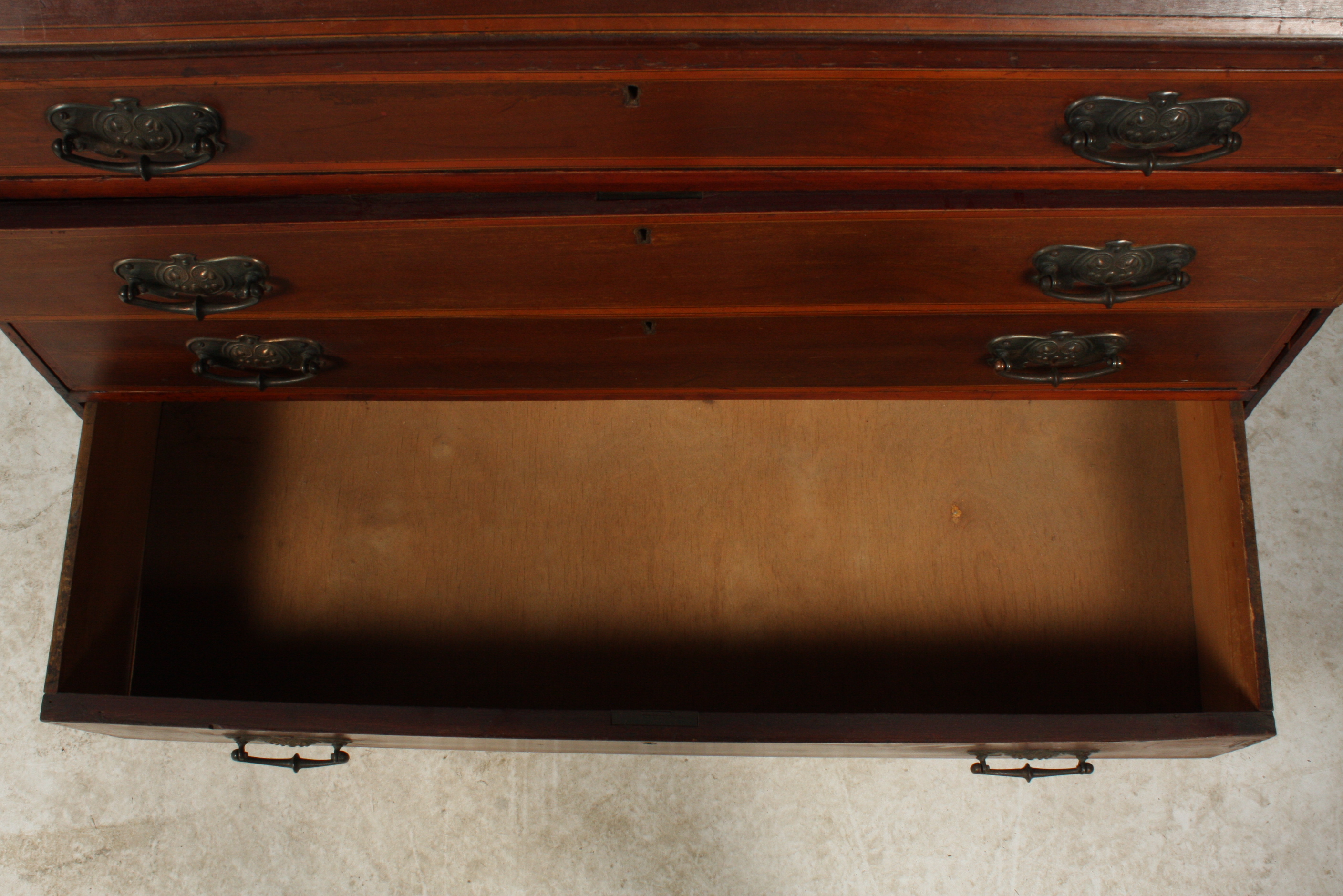 Antique English Edwardian Secretary Bookcase