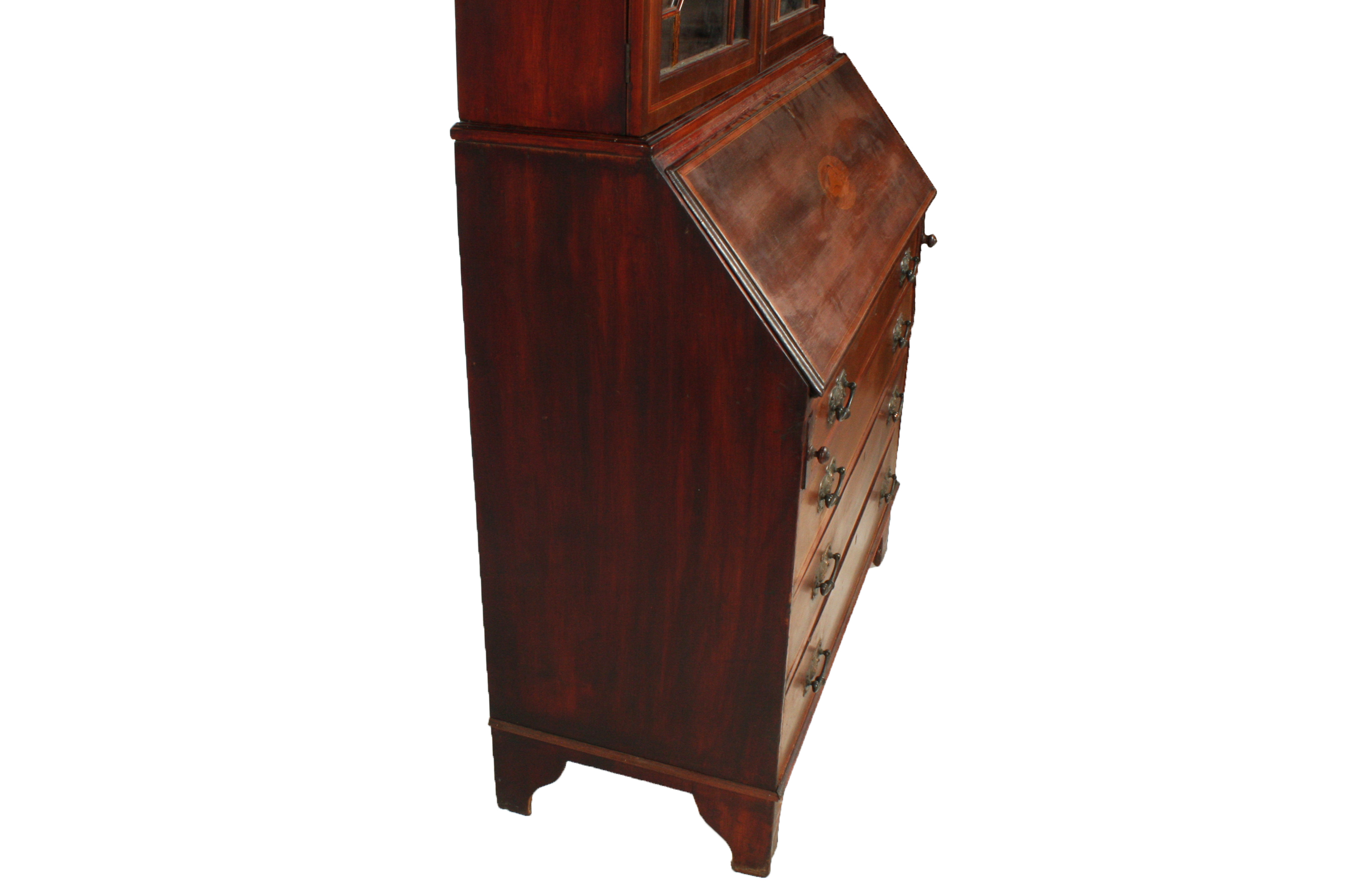 Antique English Edwardian Secretary Bookcase