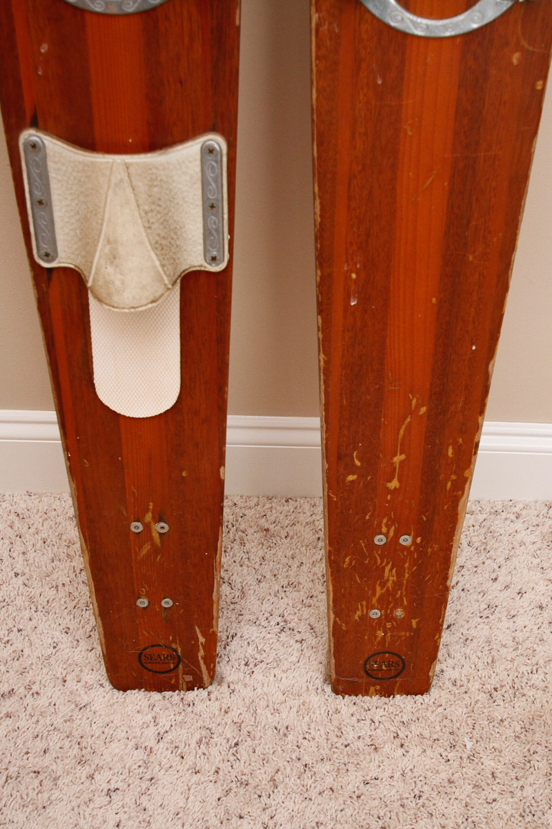 Pair of Vintage Catamaran Bottom Water Skis