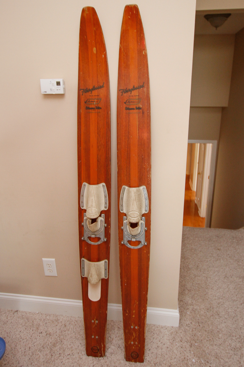 Pair of Vintage Catamaran Bottom Water Skis