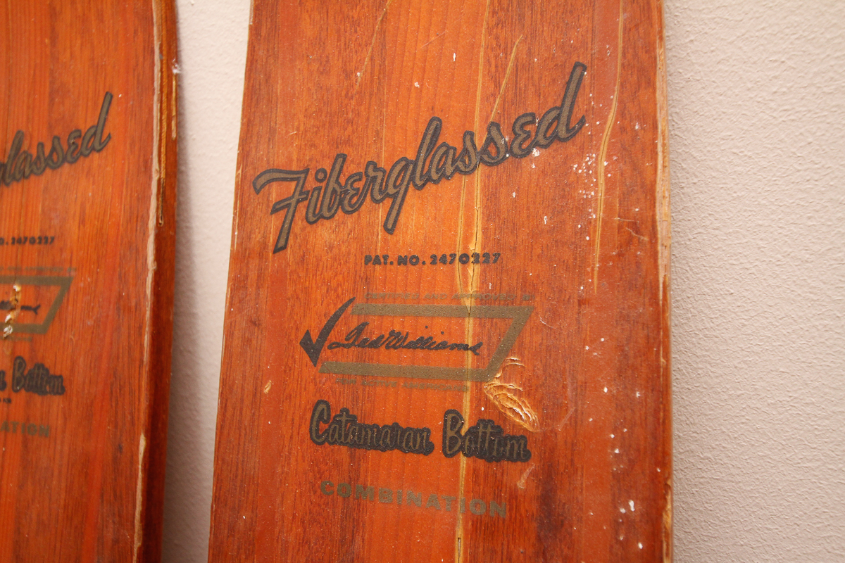 Pair of Vintage Catamaran Bottom Water Skis