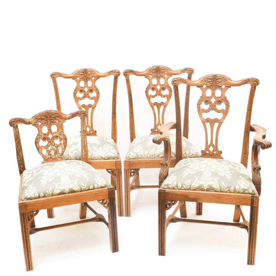 Set of Chippendale Style Dining Chairs