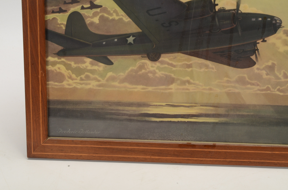 Offset Lithograph after Frederic Tellander's "Flying Fortress"