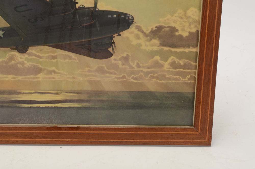 Offset Lithograph after Frederic Tellander's "Flying Fortress"