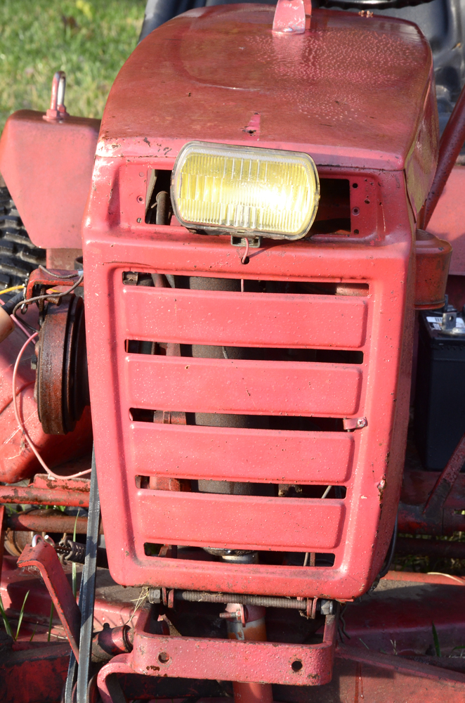 Vintage Red Work Horse Lawn Tractor with Accessories