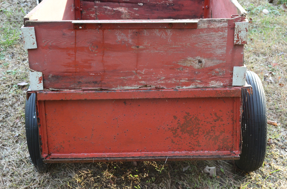 Vintage Red Work Horse Lawn Tractor with Accessories